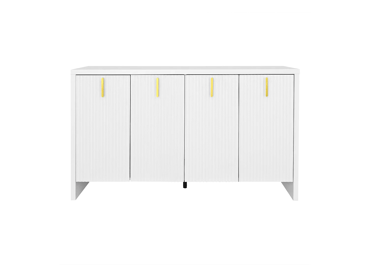 Dressoir 140x38x80 cm met verstelbare en uitneembare tussenschotten van witte spaanplaat voor de eetkamer