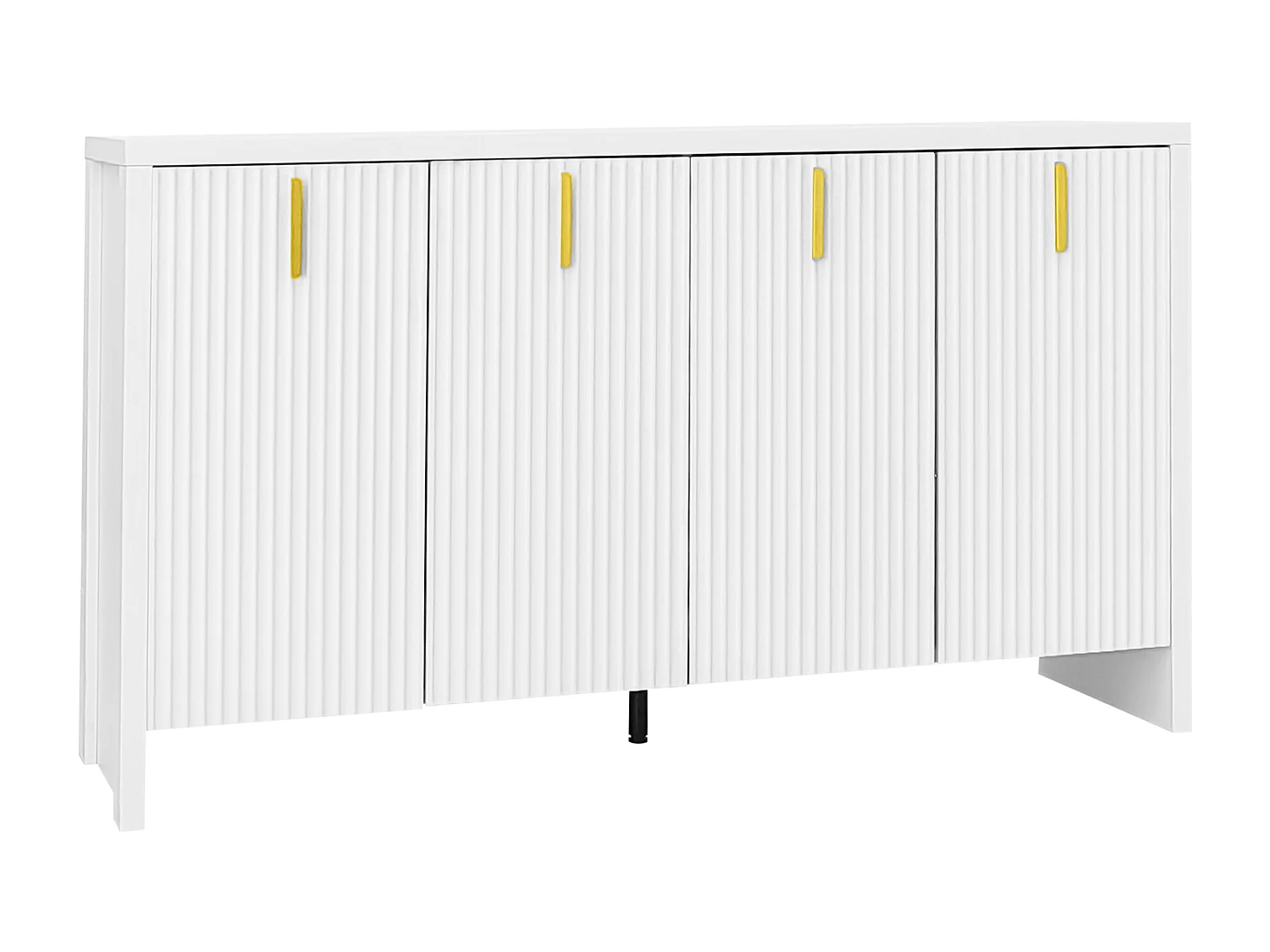 Buffetkast 140x38x80 cm, flexibele opbergruimte, verstelbare planken, kwaliteitsbeslag, spaanplaat, wit