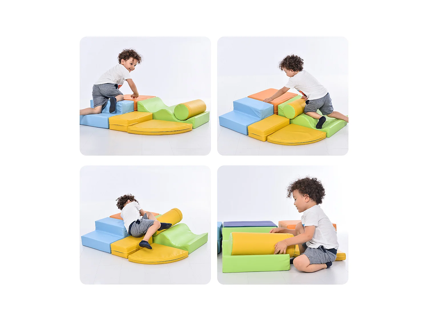 Blocs de mousse 100x80x20cm Lot de 6 Escalier Toboggan Blocs de Construction Matériel  PU Différentes couleurs