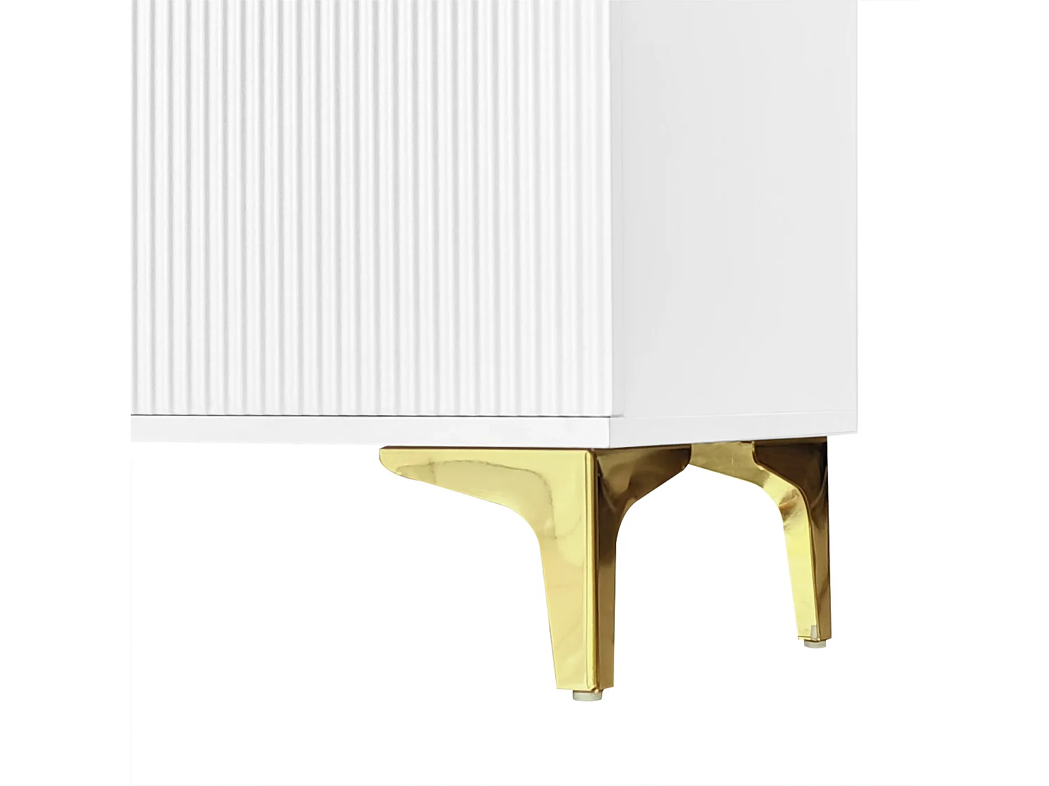 Buffetkast 83x35x101 cm, verstelbare planken, soft close scharnieren, push-to-open opening, gestructureerd paneel, witte spaanplaat