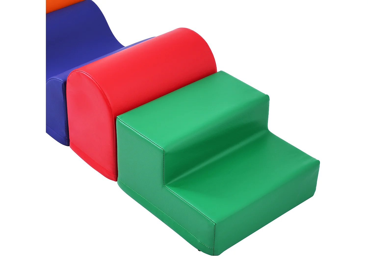 Jeu de construction en mousse 5 pièces, 5-en-1 modulable, liens à scratch, housse zippée, PU orange