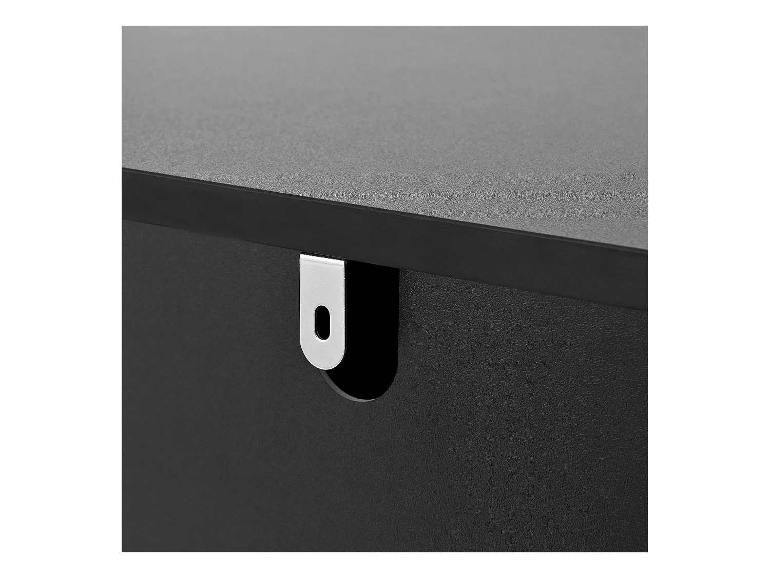 Dressoir 140x38x82 cm met lades en verstelbare tussenschotten. Gemaakt van zwart MDF, geschikt voor woonkamer en keuken.