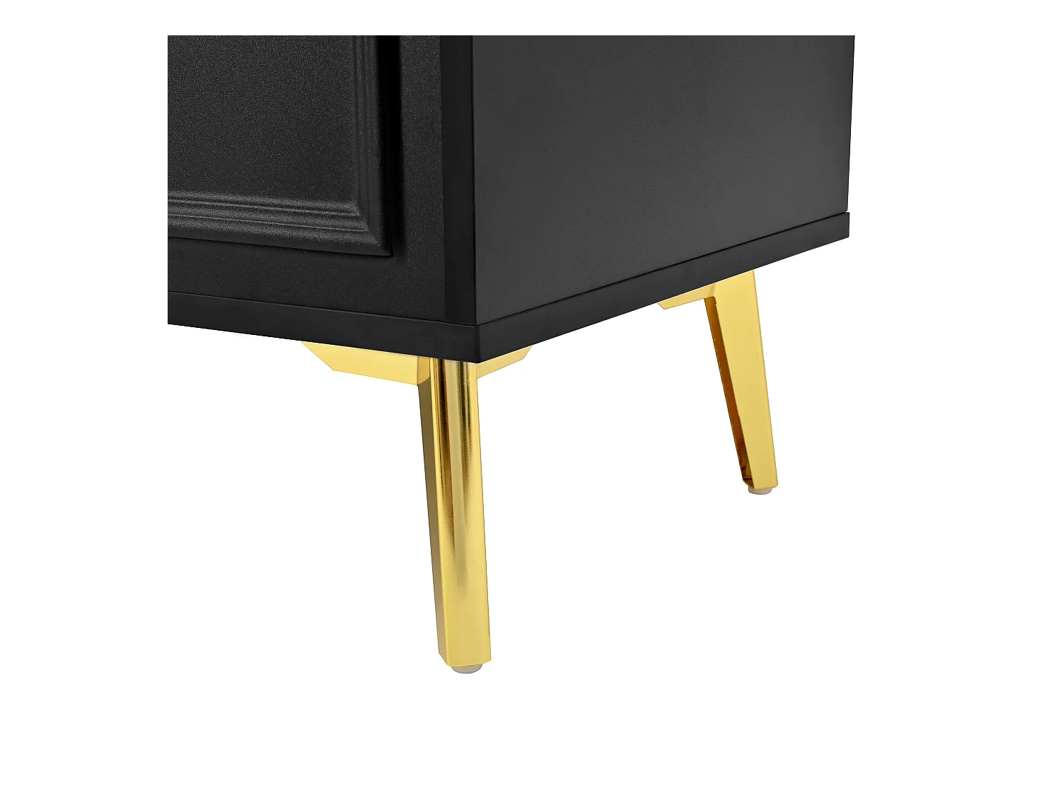 Dressoir 140x38x82 cm met lades en verstelbare tussenschotten. Gemaakt van zwart MDF, geschikt voor woonkamer en keuken.