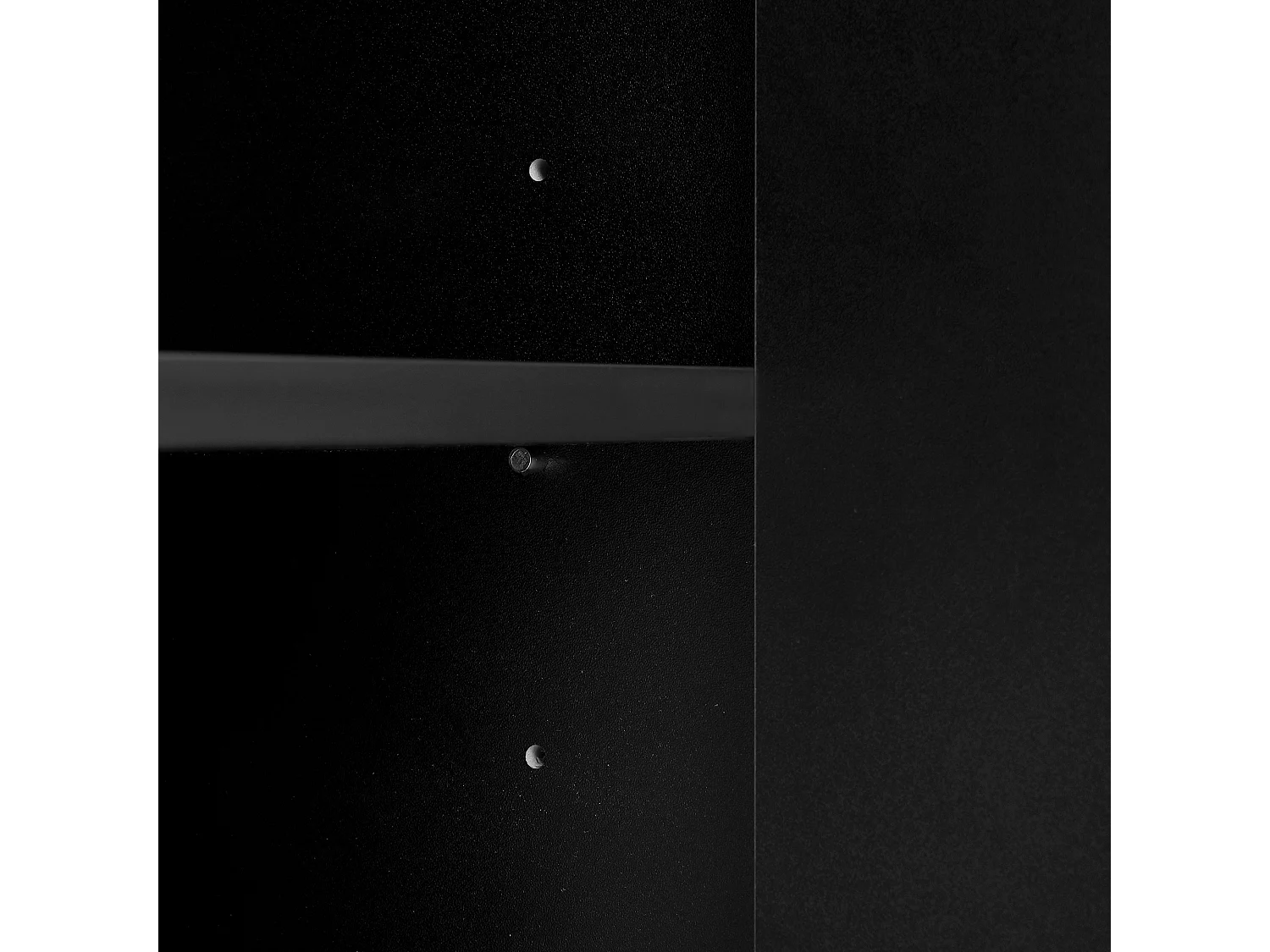 Buffet 140x38x82 cm avec tiroirs et séparateurs réglables Matériau MDF en noir pour salon et cuisine