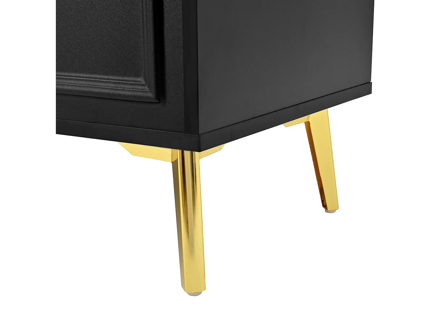 Buffet 140x38x82 cm avec tiroirs et séparateurs réglables Matériau MDF en noir pour salon et cuisine