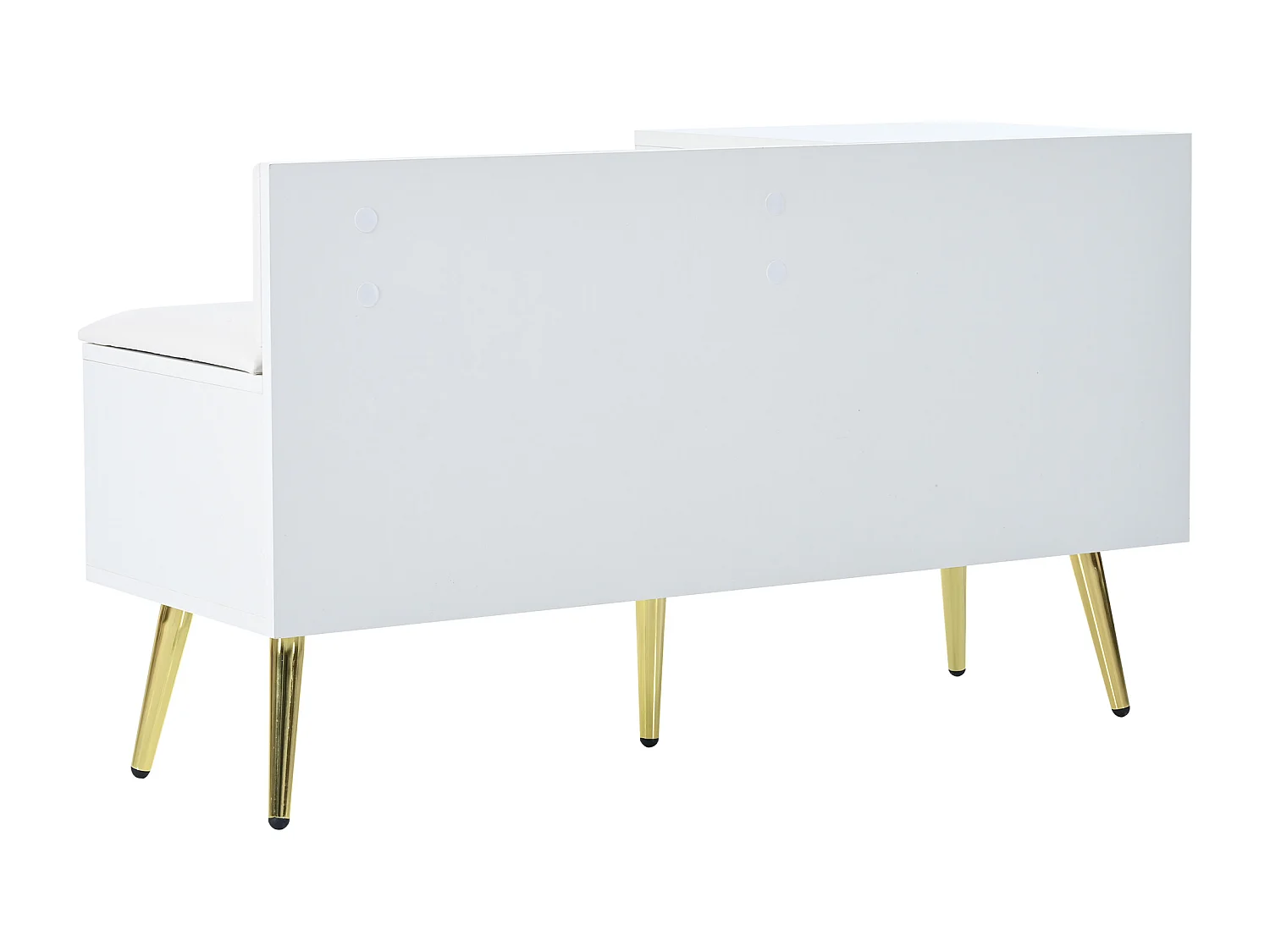 Meuble à chaussures 100x38x58 cm avec des casiers panneaux de particules en blanc pour salon