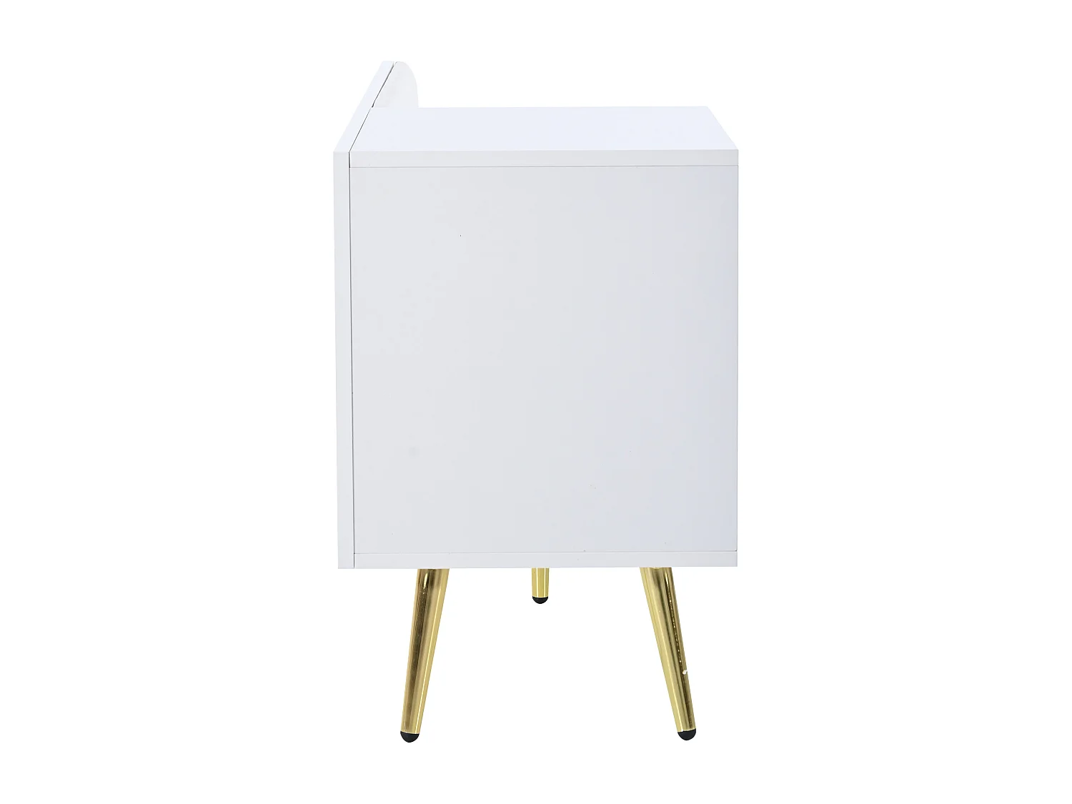 Banc à chaussures 100x38x58 cm, grand rangement, assise rembourrée et dossier, pieds métalliques, panneau de particules blanc