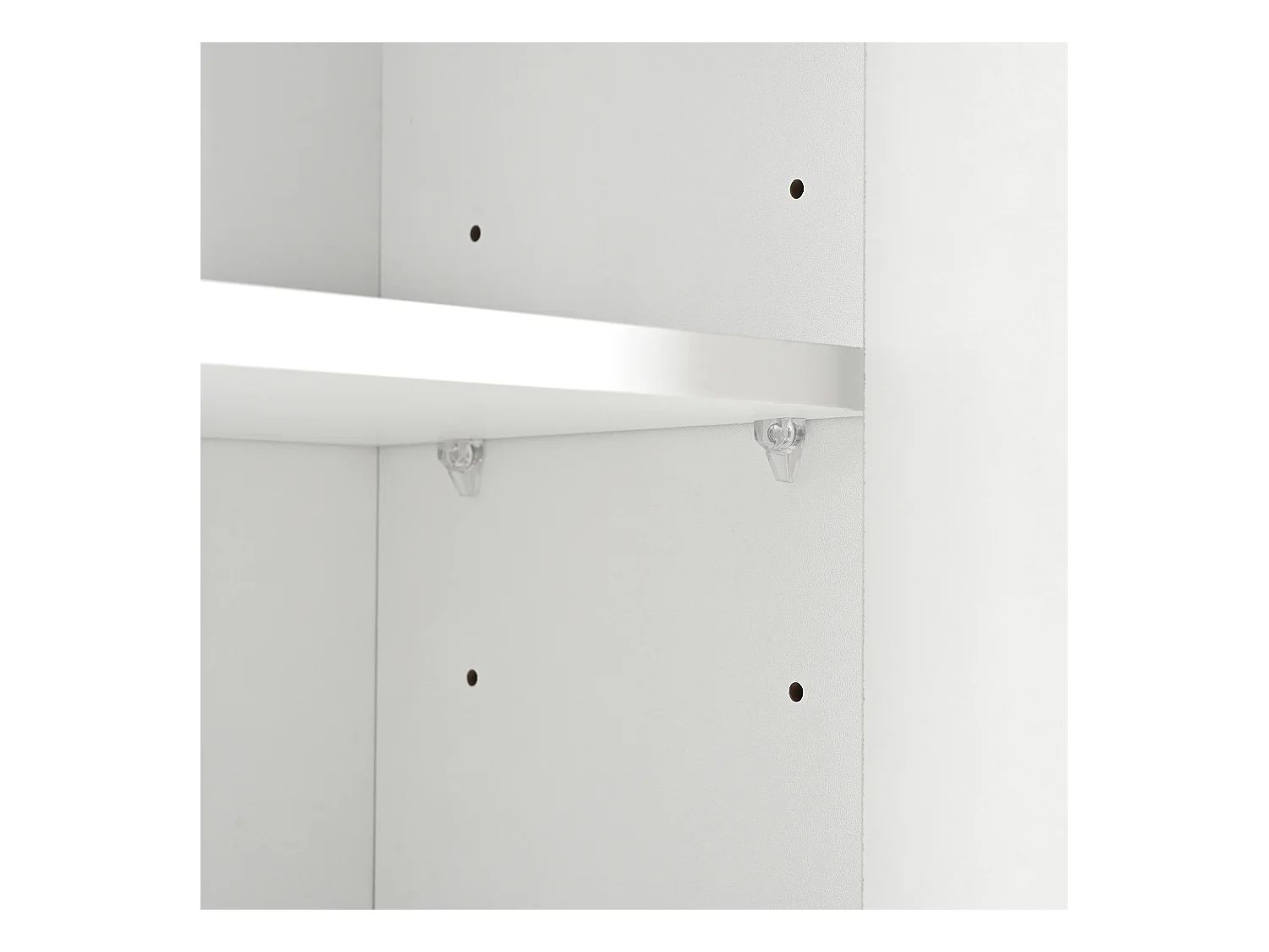 Schoenenkast 80x25x96 cm met verstelbare verdelers en witte LED-lichtstrip voor de woonkamer