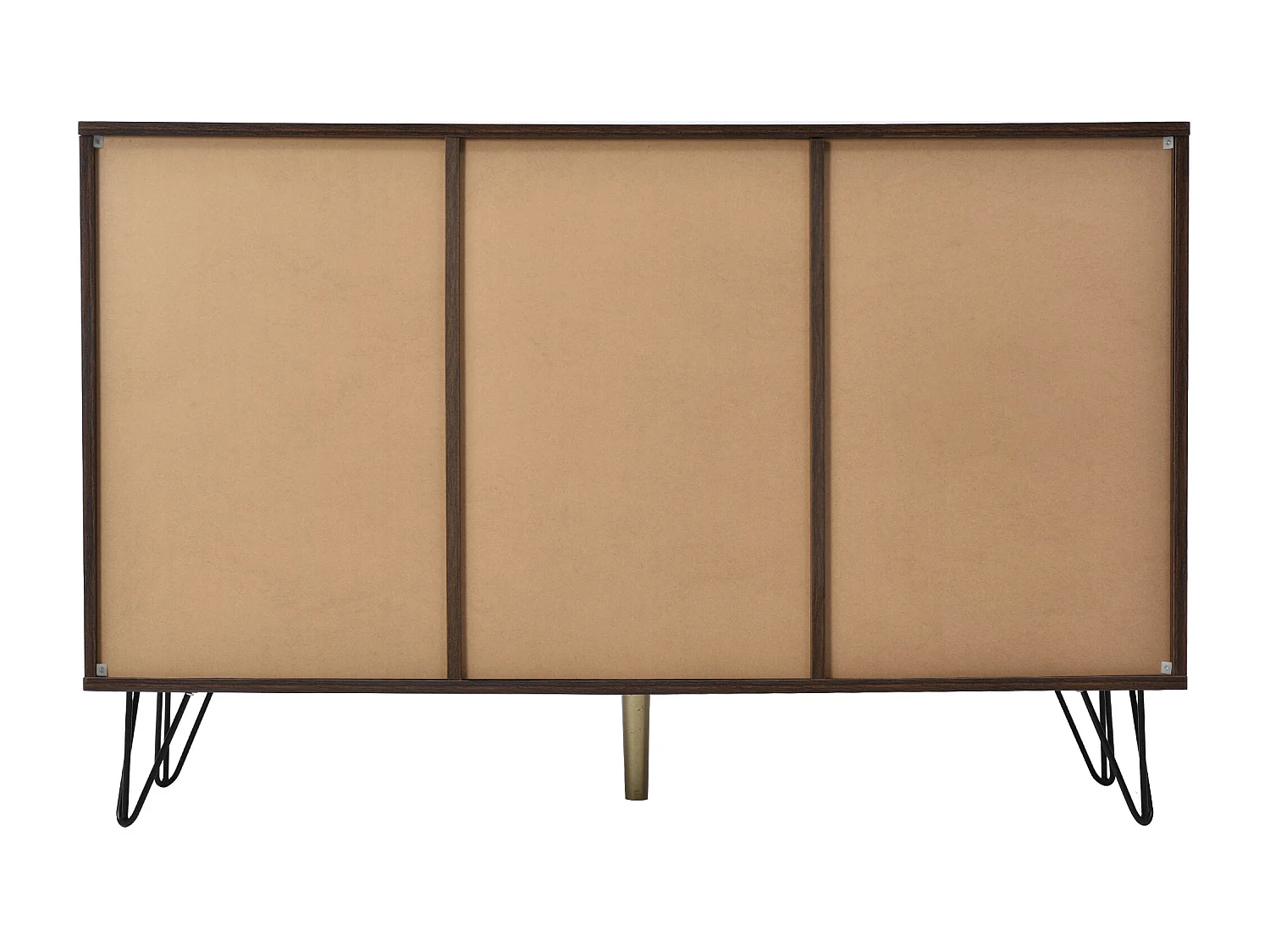 Buffet avec 3 portes 120x38x76.5 cm avec stratifié et petites armoires Matériau en panneaux de particules Couleur naturelle pour cuisine