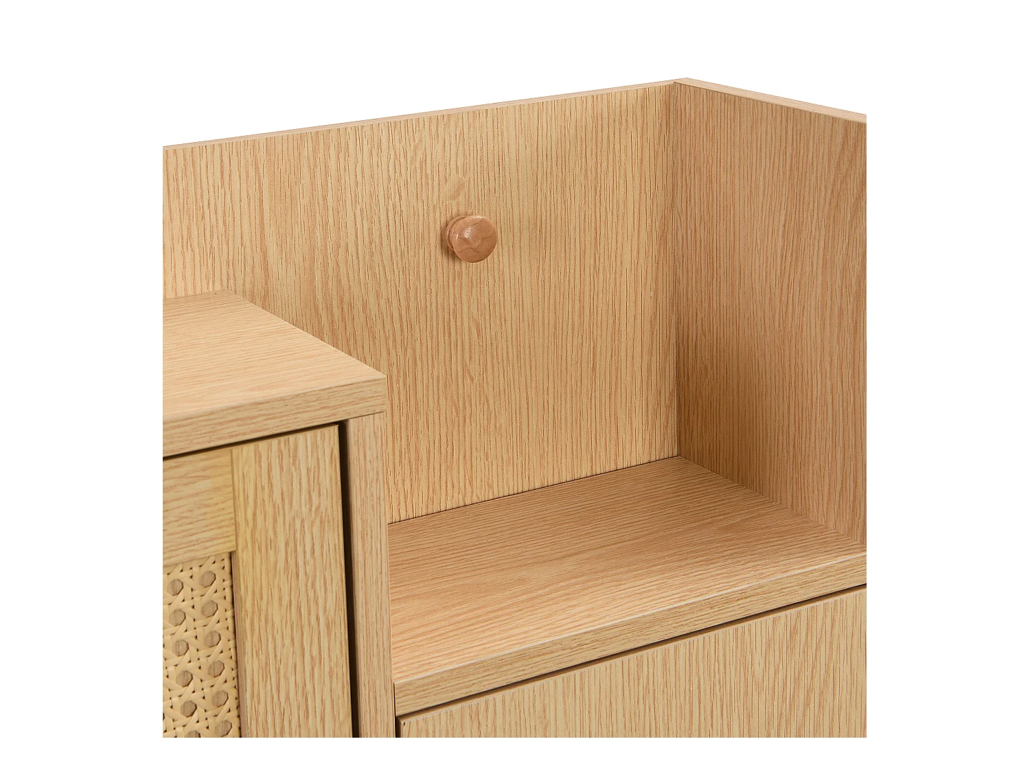 Meuble à chaussures 90x17x125 cm avec trois portes basculantes et un tiroir Matériau MDF en blanc pour salon