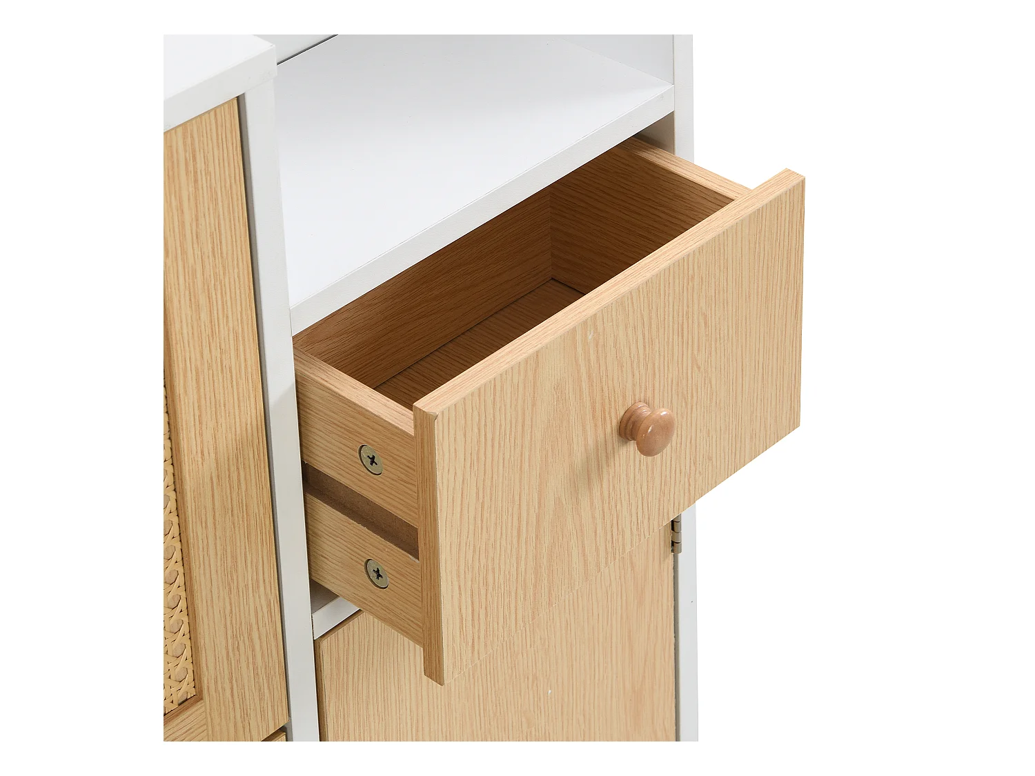 Meuble à chaussures 90x17x125 cm avec trois portes basculantes et un tiroir Matériau MDF en blanc pour salon