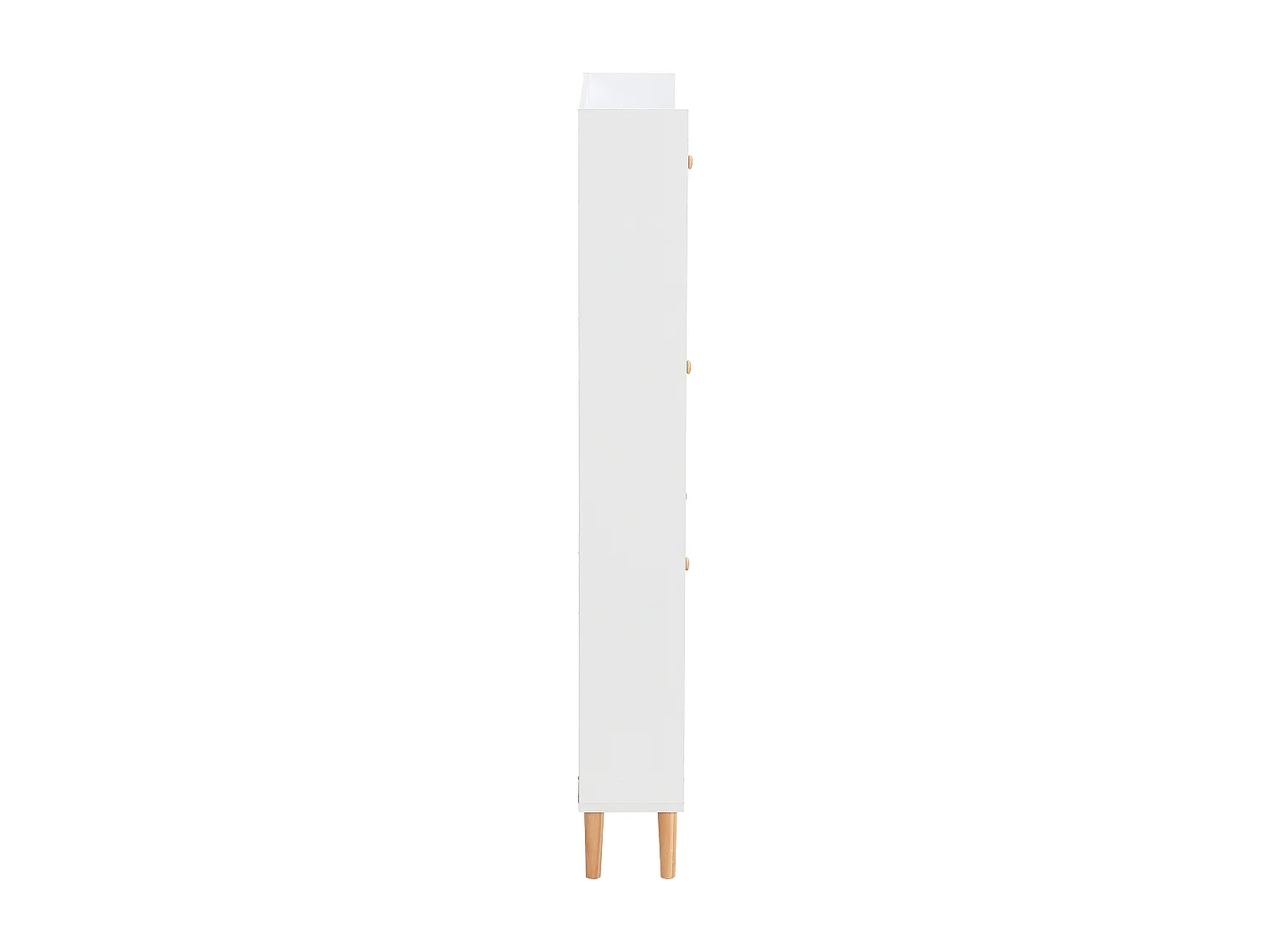 Meuble à chaussures 90x17x125 cm, 3 portes basculantes, 1 tiroir, étagères réglables, MDF, naturel et blanc