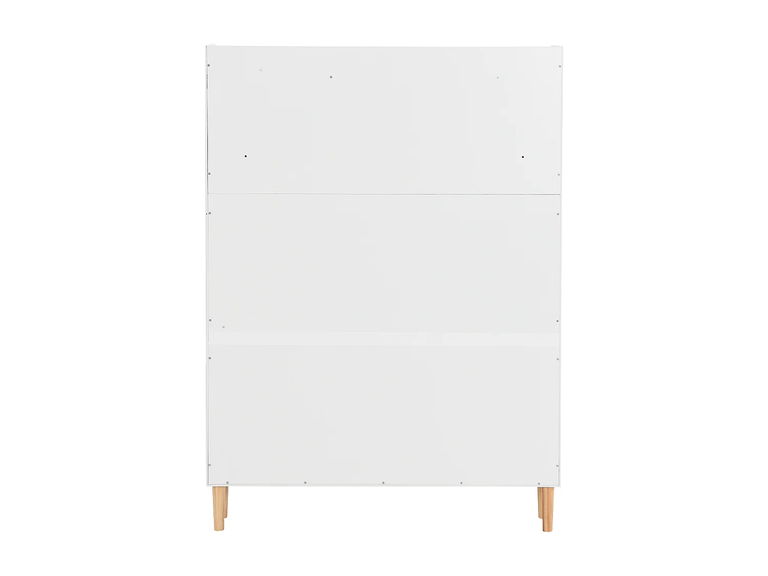 Meuble à chaussures 90x17x125 cm, 3 portes basculantes, 1 tiroir, étagères réglables, MDF, naturel et blanc