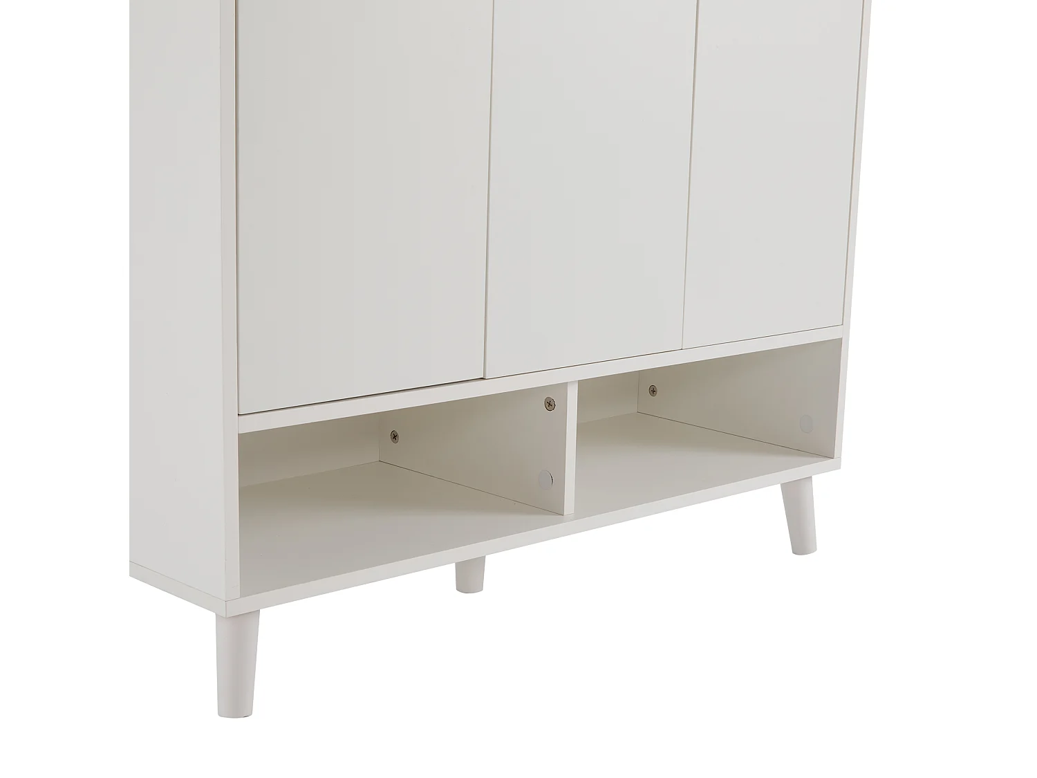 Meuble à chaussures 90x35x99 cm avec étagères réglables panneaux de particules en blanc pour salon