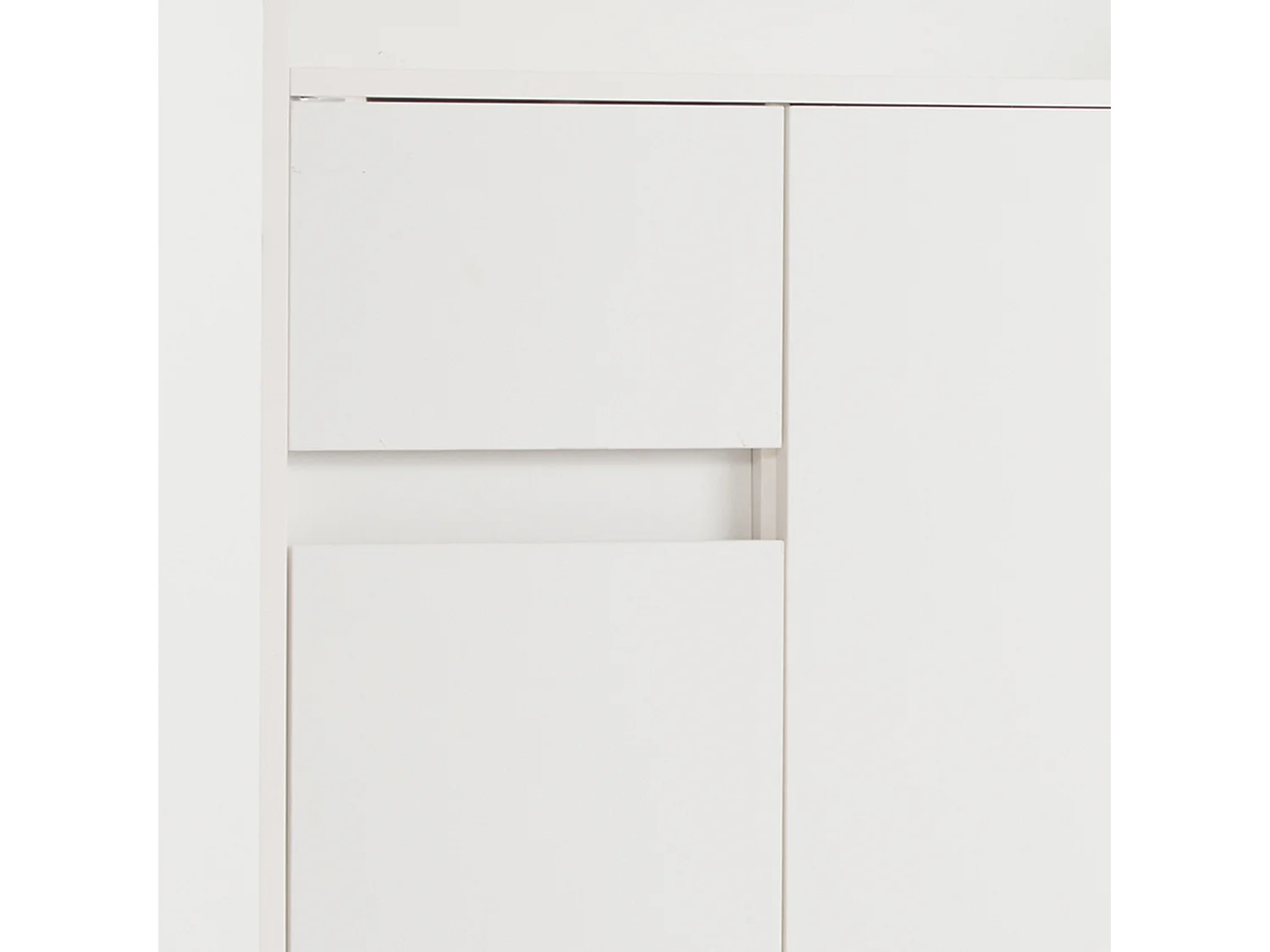 Meuble à chaussures 90x35x99 cm, cloisons réglables, grande capacité, panneau de particules, blanc