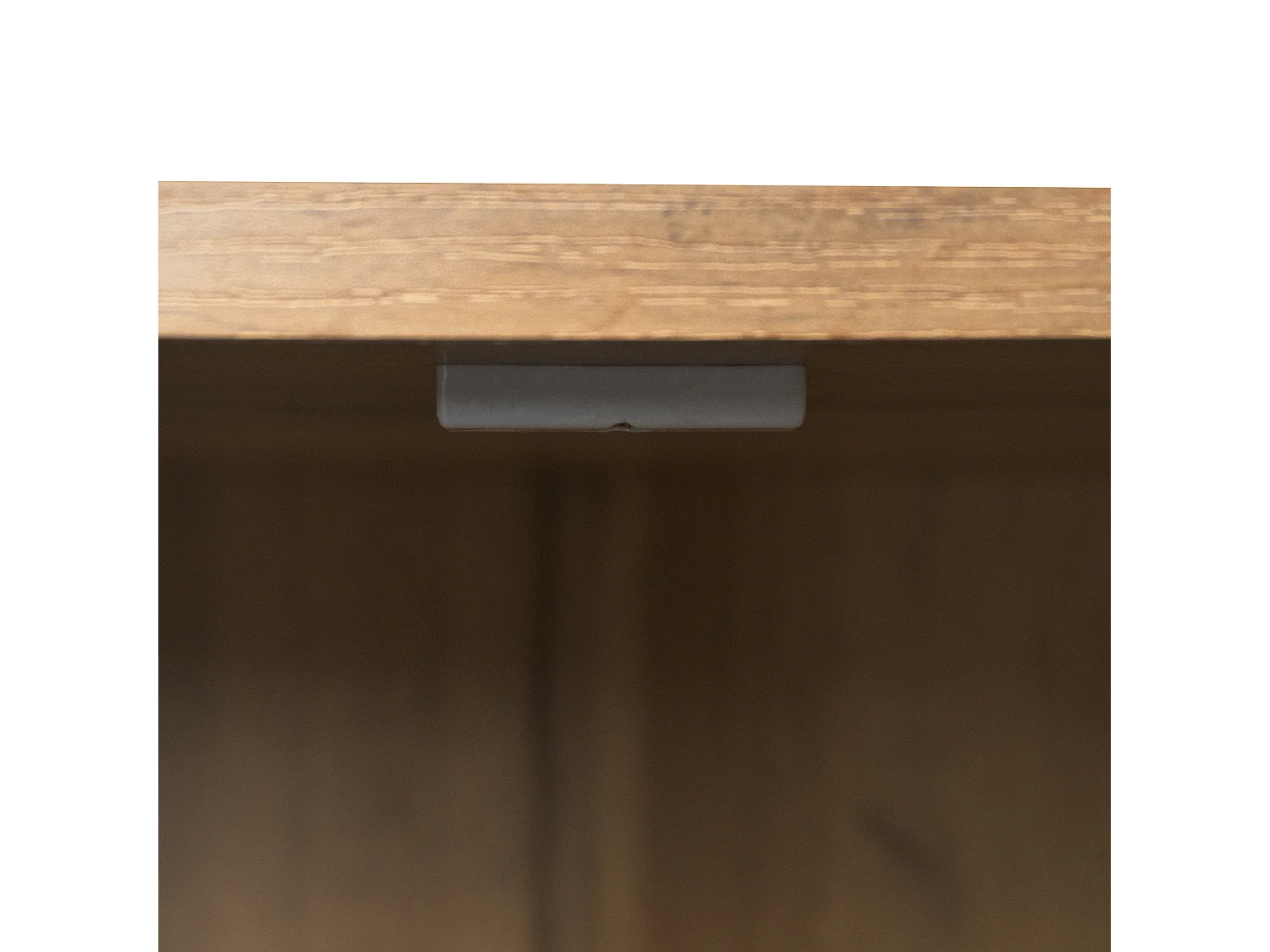 Buffet 160.5x35.5x78 cm avec cloisons réglables panneaux de particules en Couleur naturelle pour salon et cuisine