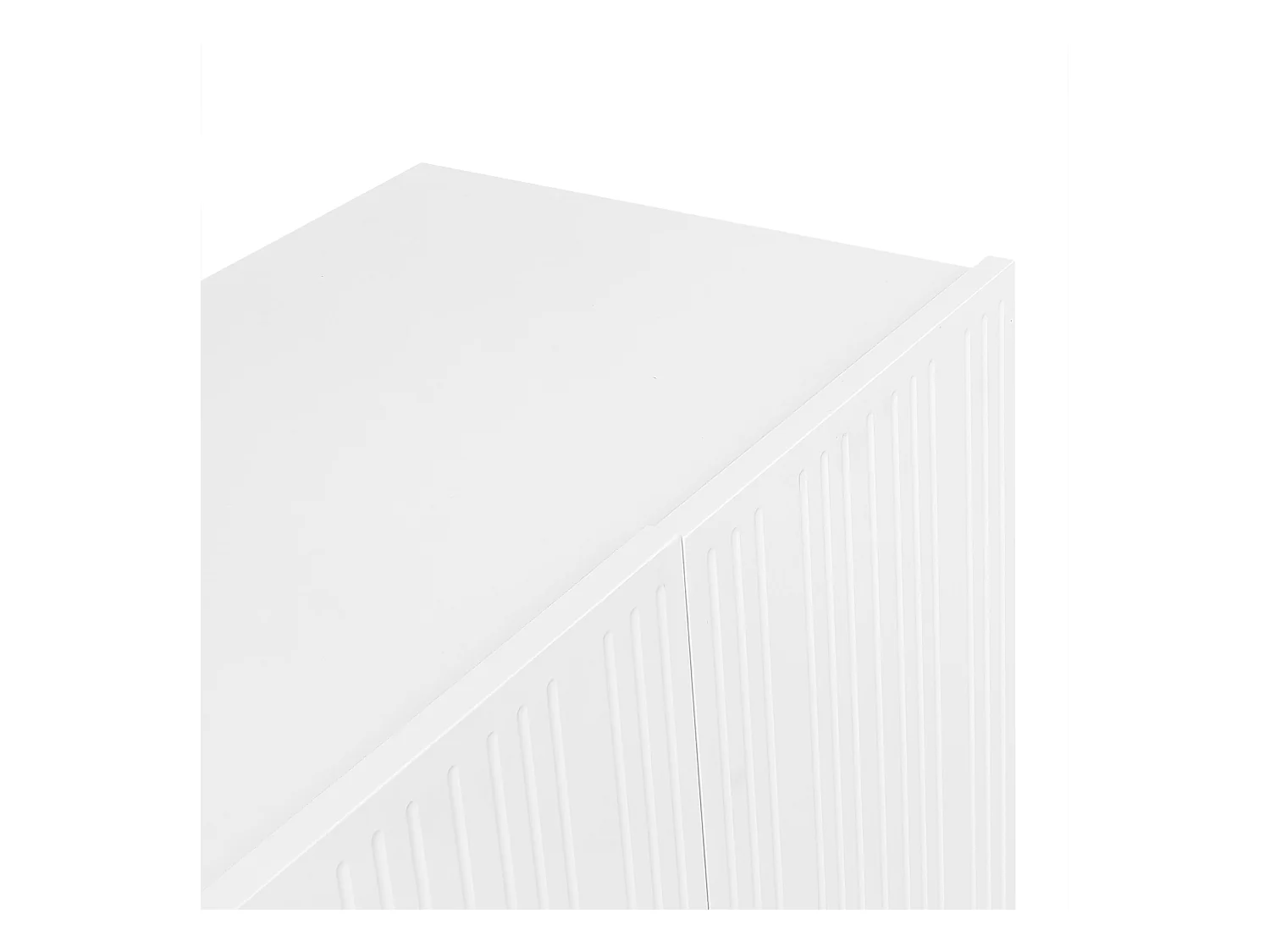 Buffet 120x37.5x80.8 cm avec casiers et cloisons Matériau MDF en blanc pour Salon et cuisine