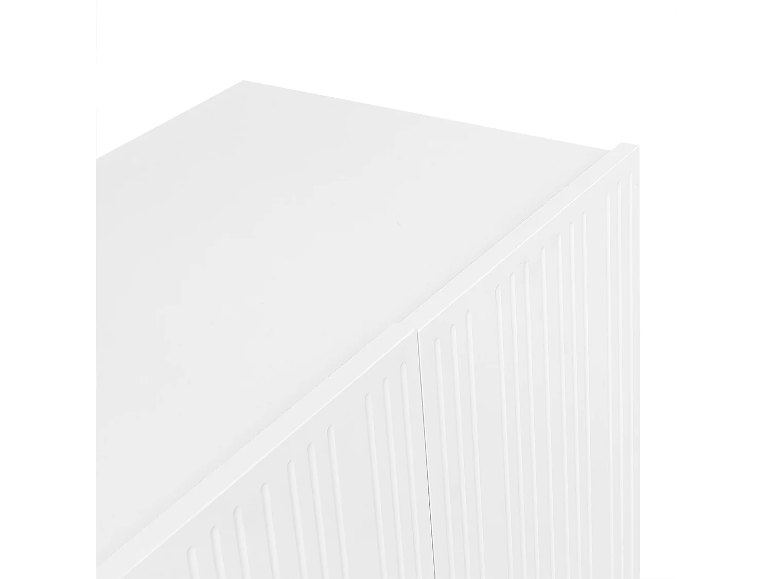 Buffet 120x37.5x80.8 cm avec casiers et cloisons Matériau MDF en blanc pour Salon et cuisine