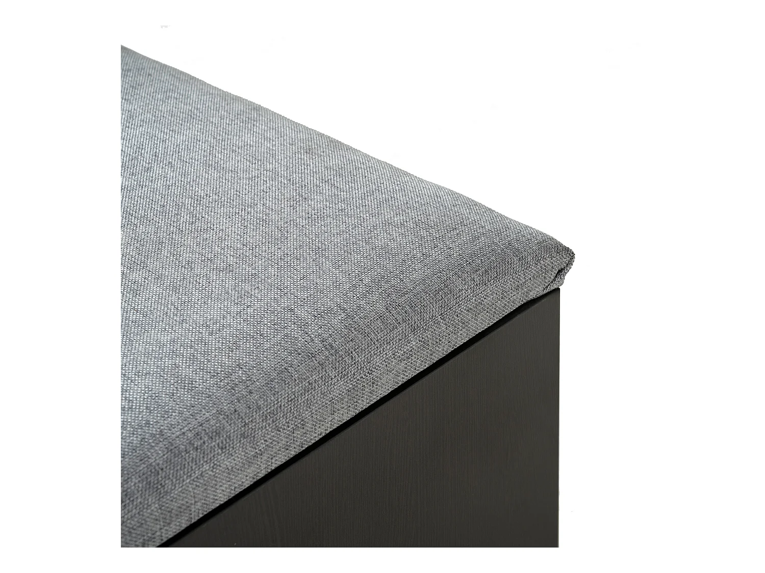 Meuble à chaussures 120x34x82.8 cm avec quatre portes de rangement panneaux de particules en noir pour salon