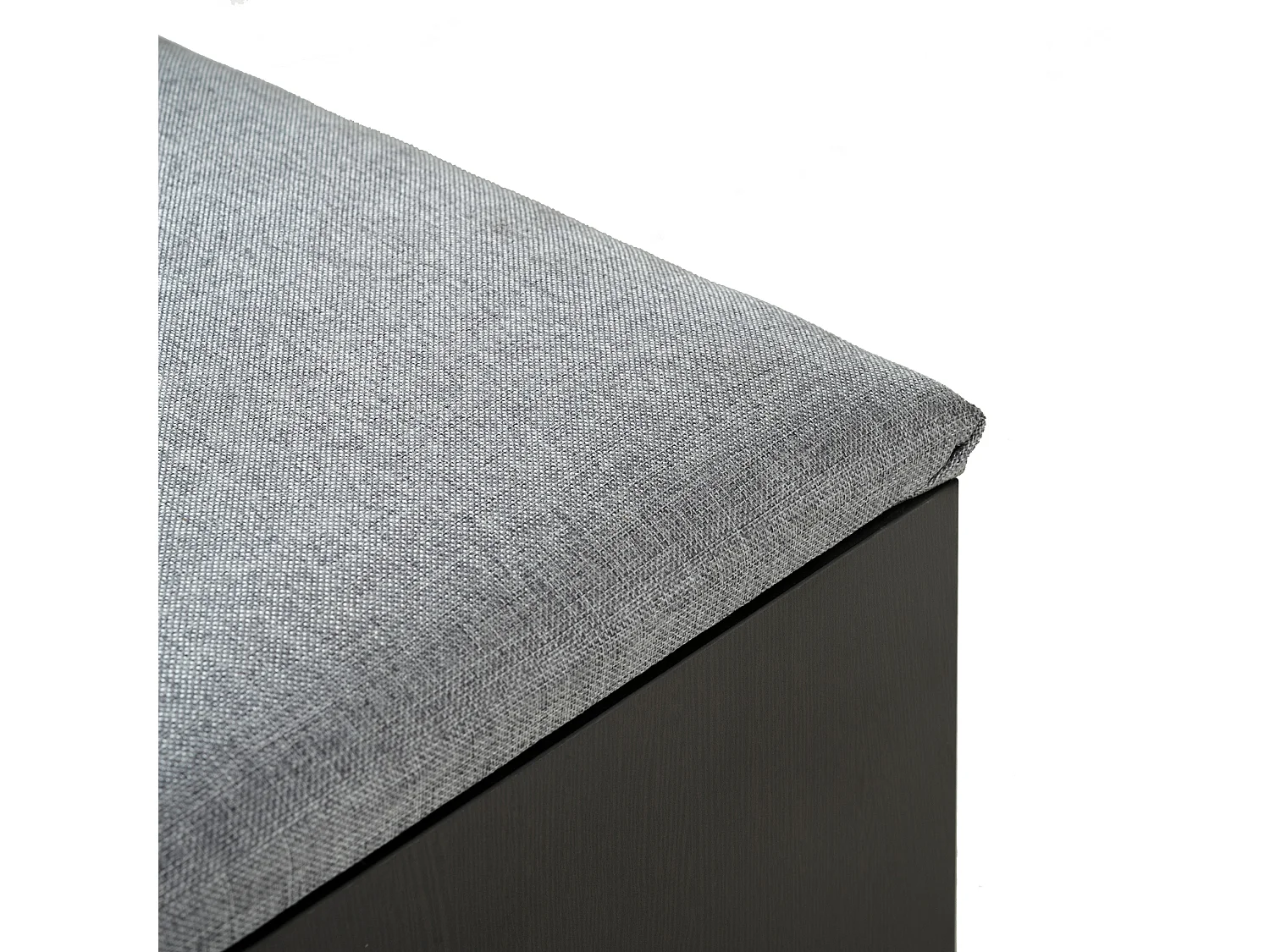 Meuble à chaussures 120x34x82.8 cm avec quatre portes de rangement panneaux de particules en noir pour salon