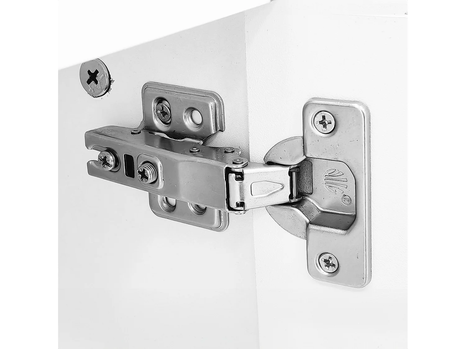 Garde-robe 60.5x35.2x180.5 cm avec crochets et coussins pour chaussures panneaux de particules en blanc pour Salon et chambre