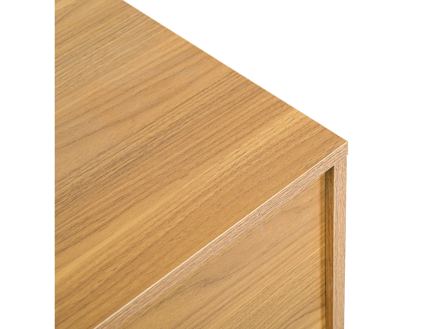 Commode 3 tiroirs 120x40x76.5 cm avec six tiroirs panneau de particules Couleur naturelle pour salon et chambre