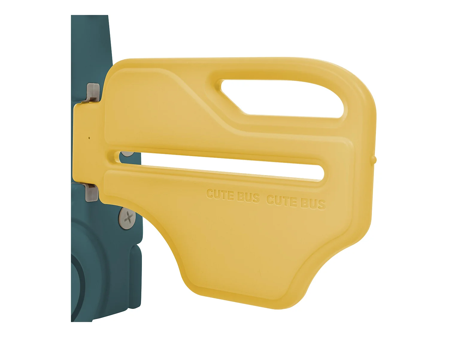 Glijbaan 171x109.9x100cm met 4-in-1 set bus beweegbare ladder basketbalring en bijbehorend basketbal brengen Materiaal HDPE en groente