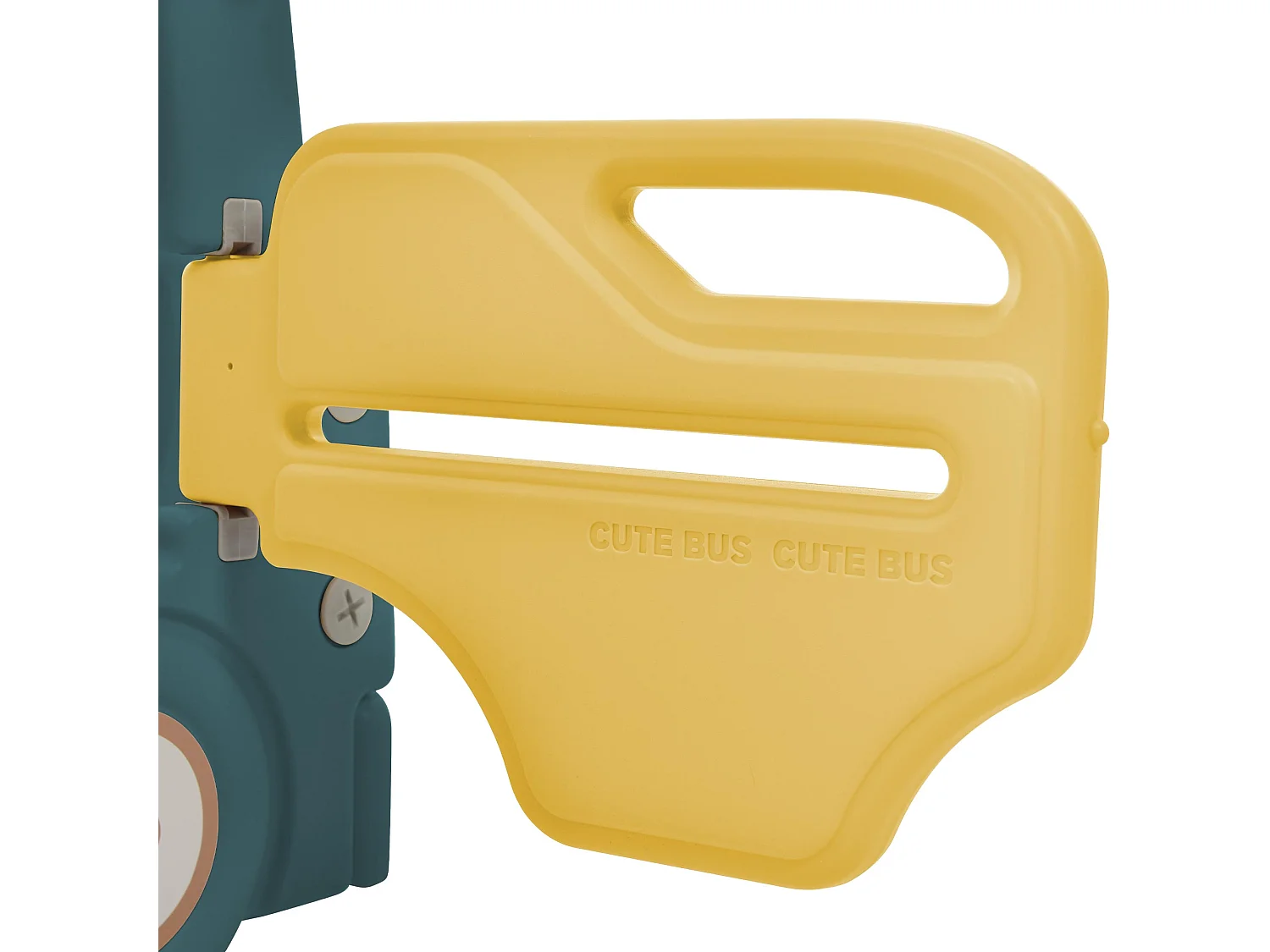 Ensemble de toboggan 182x172x115cm 5 en 1 Bus Balançoire Échelle Panier de basketball Ballon de basketball inclus en HDPE couleur Vert