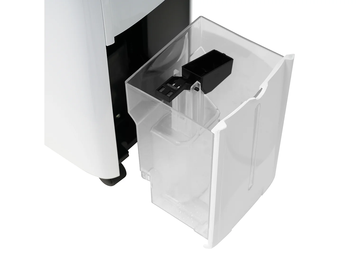 Déshumidificateur 29.5x18.5x49.5cm 3 en 1 Déshumidification Purification Séchage 1.5L Réservoir Timer 24h Écran LED Plastique Blanc