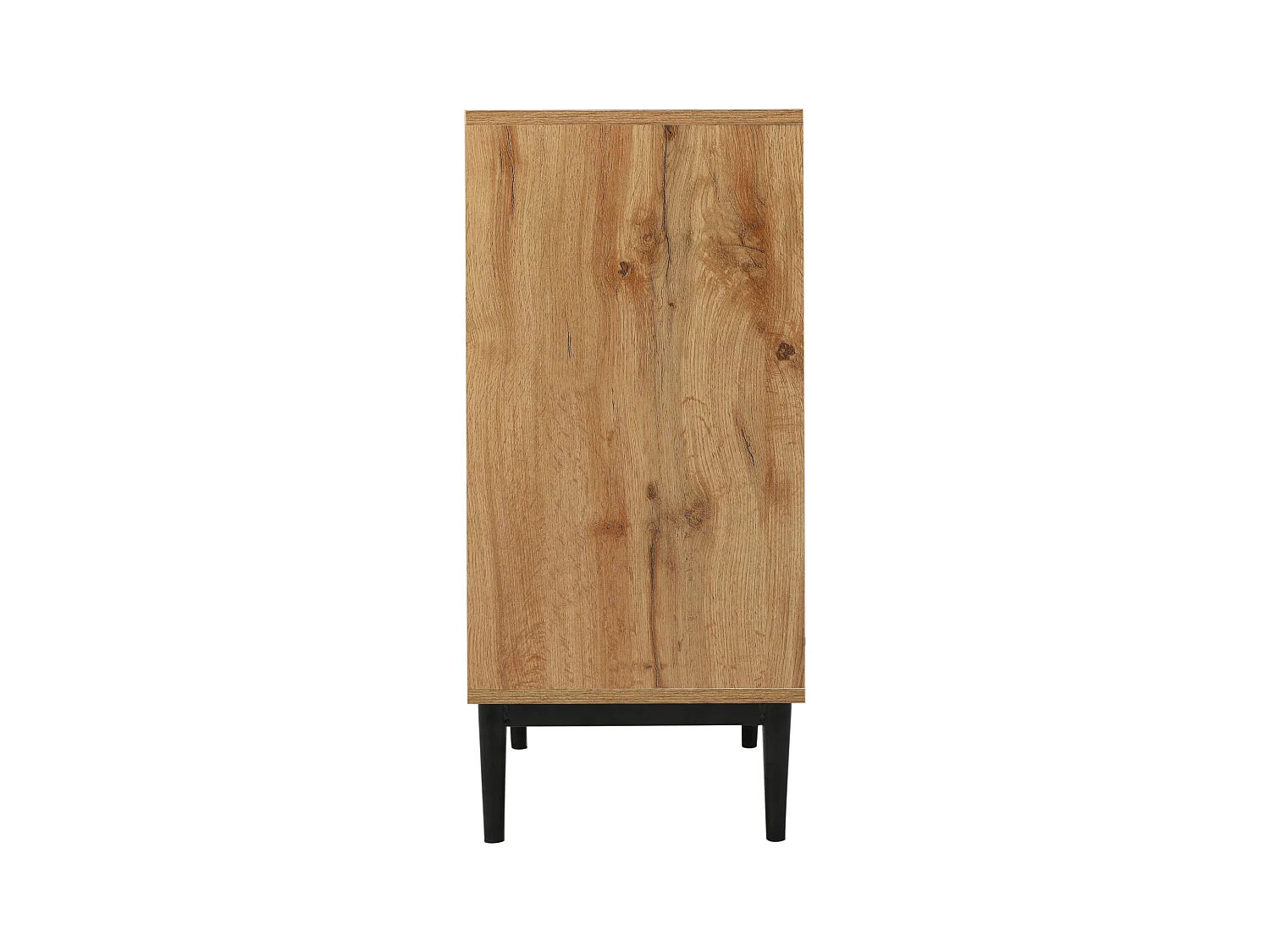 Buffet 160x35x76cm Avec 3 portes et Espace de rangement Matériel MDF Couleur Naturelle pour salon