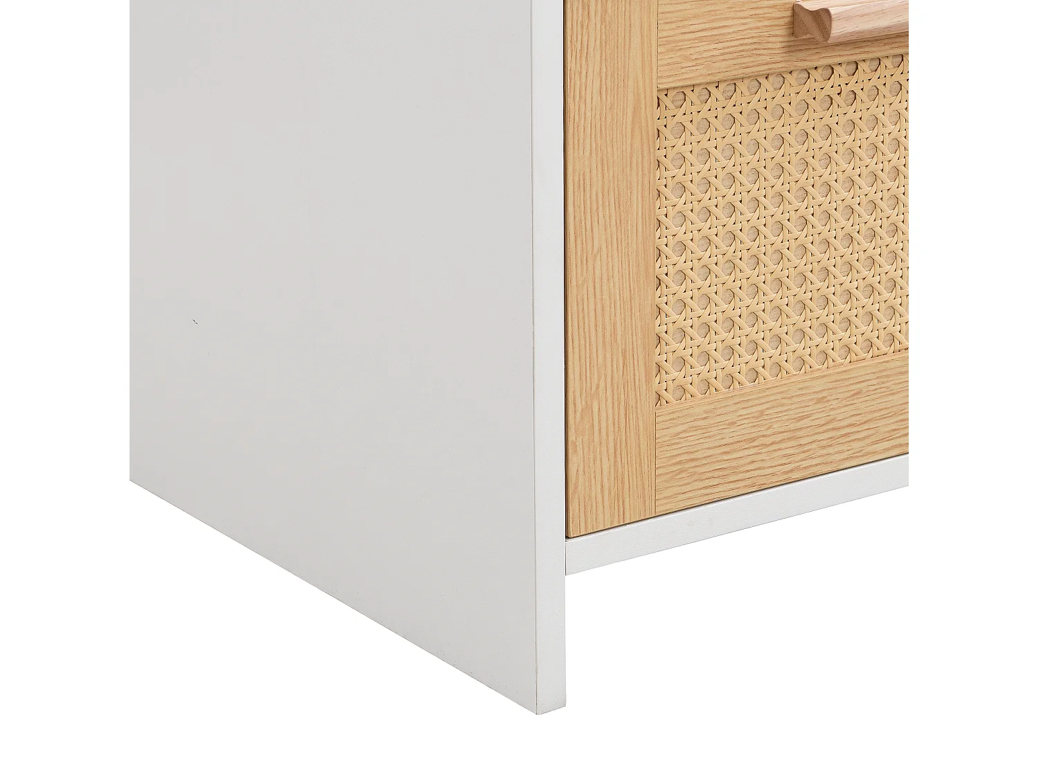 Ladekast met 3 laden, 80x38x80 cm, met handgreep. Gemaakt van wit MDF, geschikt voor zowel de woonkamer als de slaapkamer.