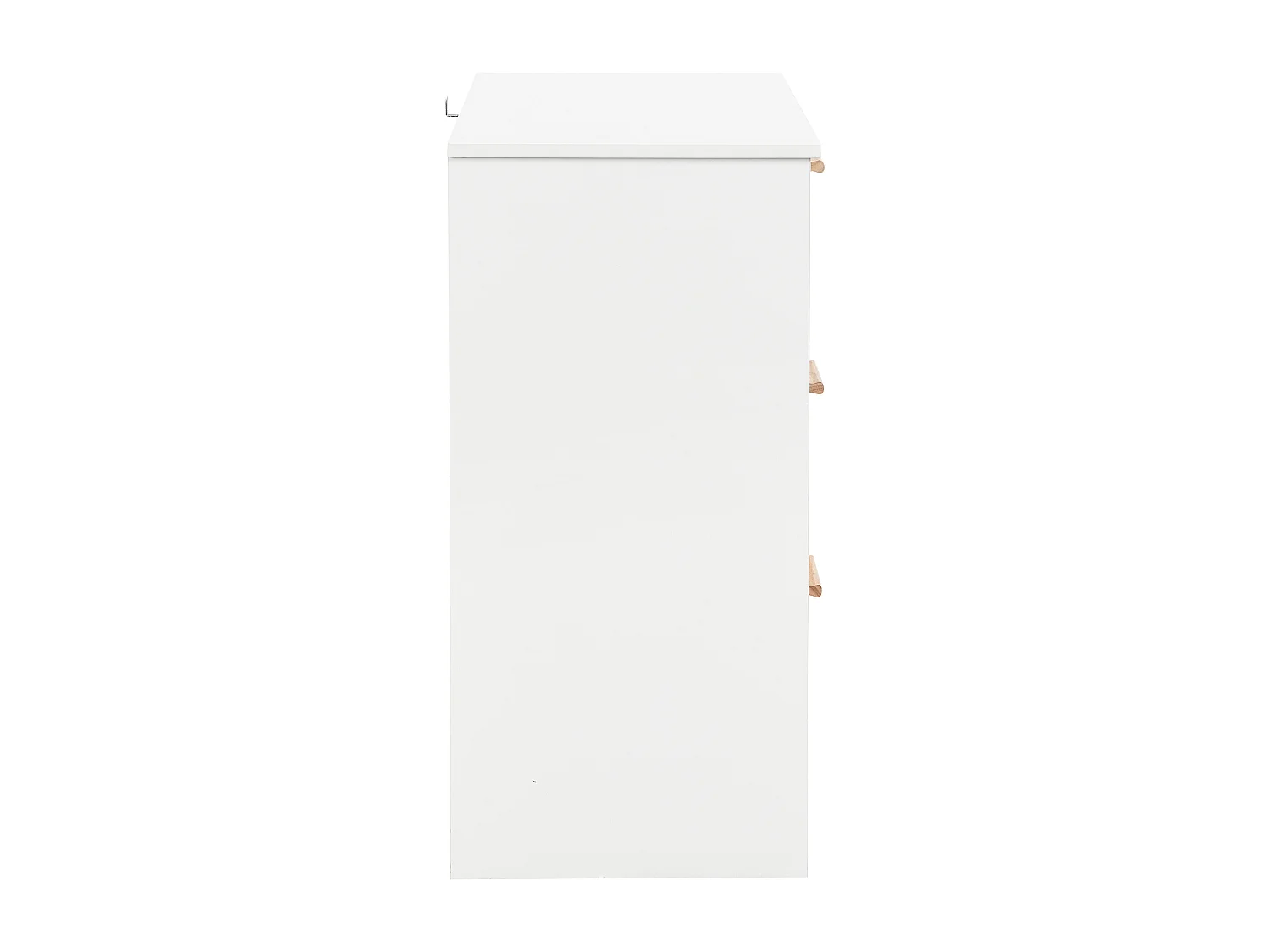 Ladekast met 3 laden, 80x38x80 cm, met handgreep. Gemaakt van wit MDF, geschikt voor zowel de woonkamer als de slaapkamer.