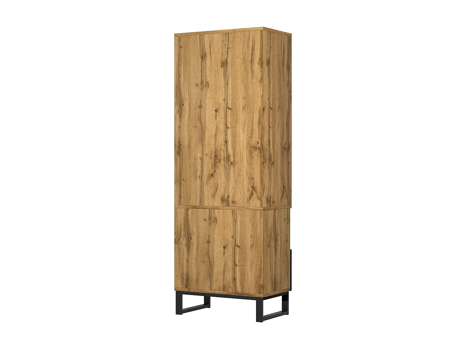 Garde-robe 68x38x180 cm avec tiroirs et séparateurs réglables panneaux de particules en Couleur naturelle pour salon