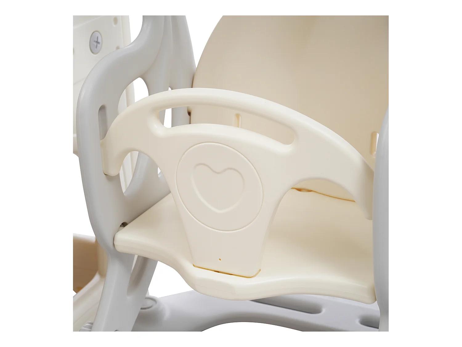 Glijbaan 184x179x103cm met 5 in 1 kinderglijbaan set inclusief klimmen wiebel en basketbalring brengen Materiaal HDPE en grijs