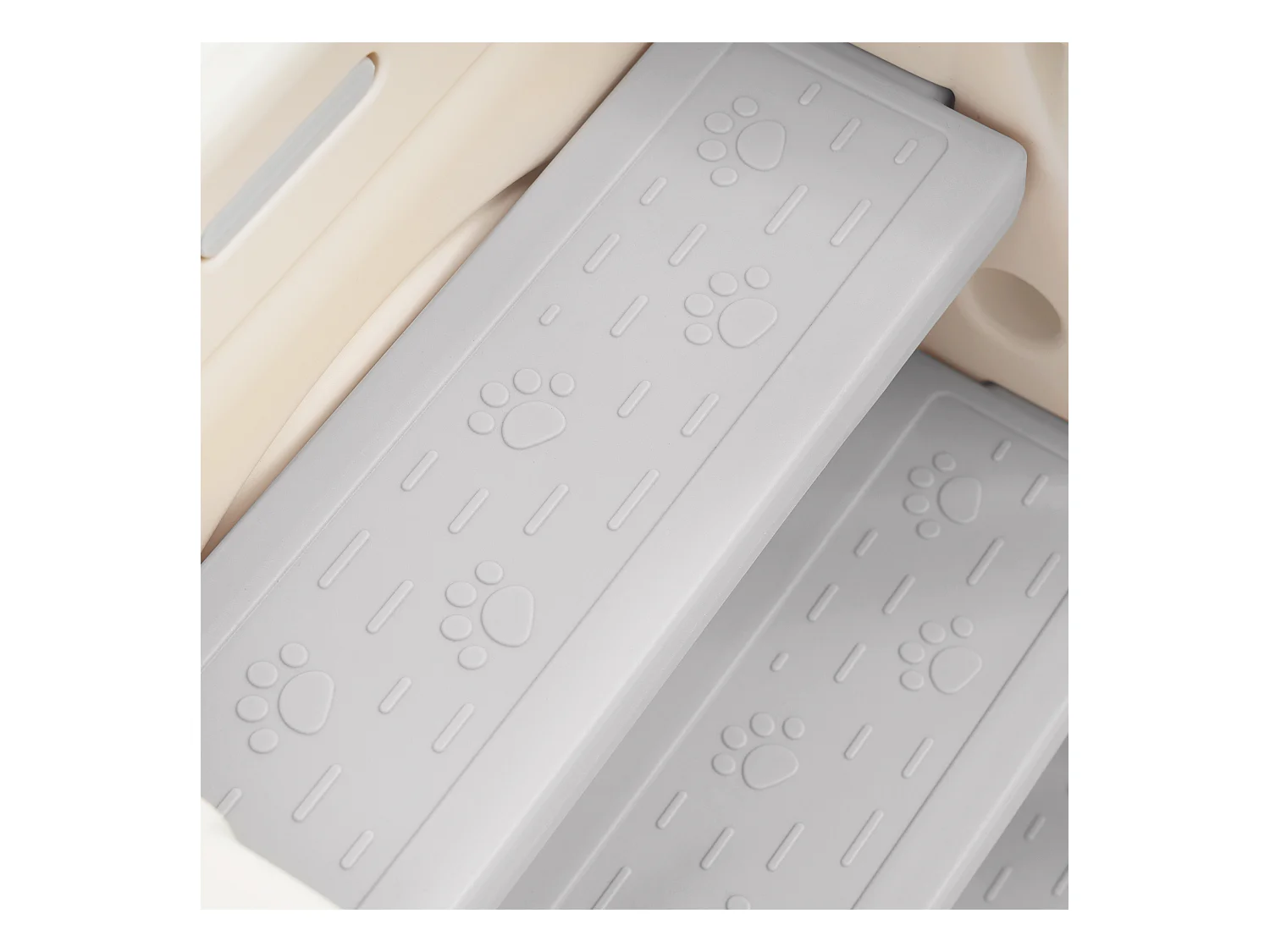 Glijbaan 184x179x103cm met 5 in 1 kinderglijbaan set inclusief klimmen wiebel en basketbalring brengen Materiaal HDPE en grijs