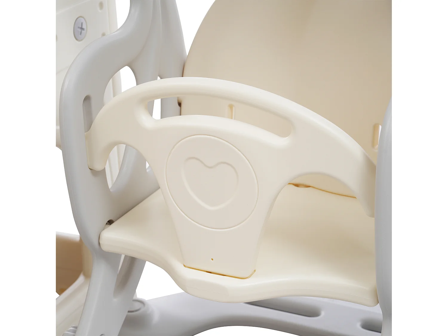 Ensemble de toboggan 184x179x103cm 5 en 1 Toboggan enfant Escalade Balançoire Panier de basketball Matériel HDPE Gris