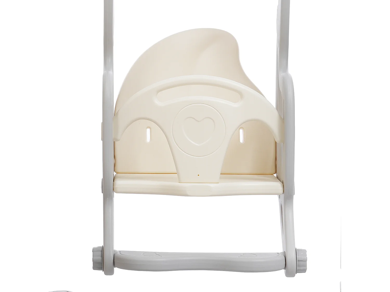 Kinderspeeltoestel 184x179x103 cm, 5-in-1 met glijbaan en schommel, trap, basketbalring, opbergruimte, HDPE, antiek grijs