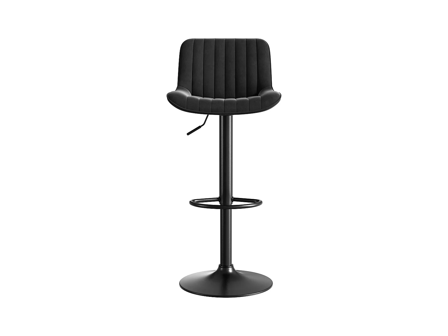 Lot de 4 tabouret de bar noires , réglables en hauteur, velours, métal
