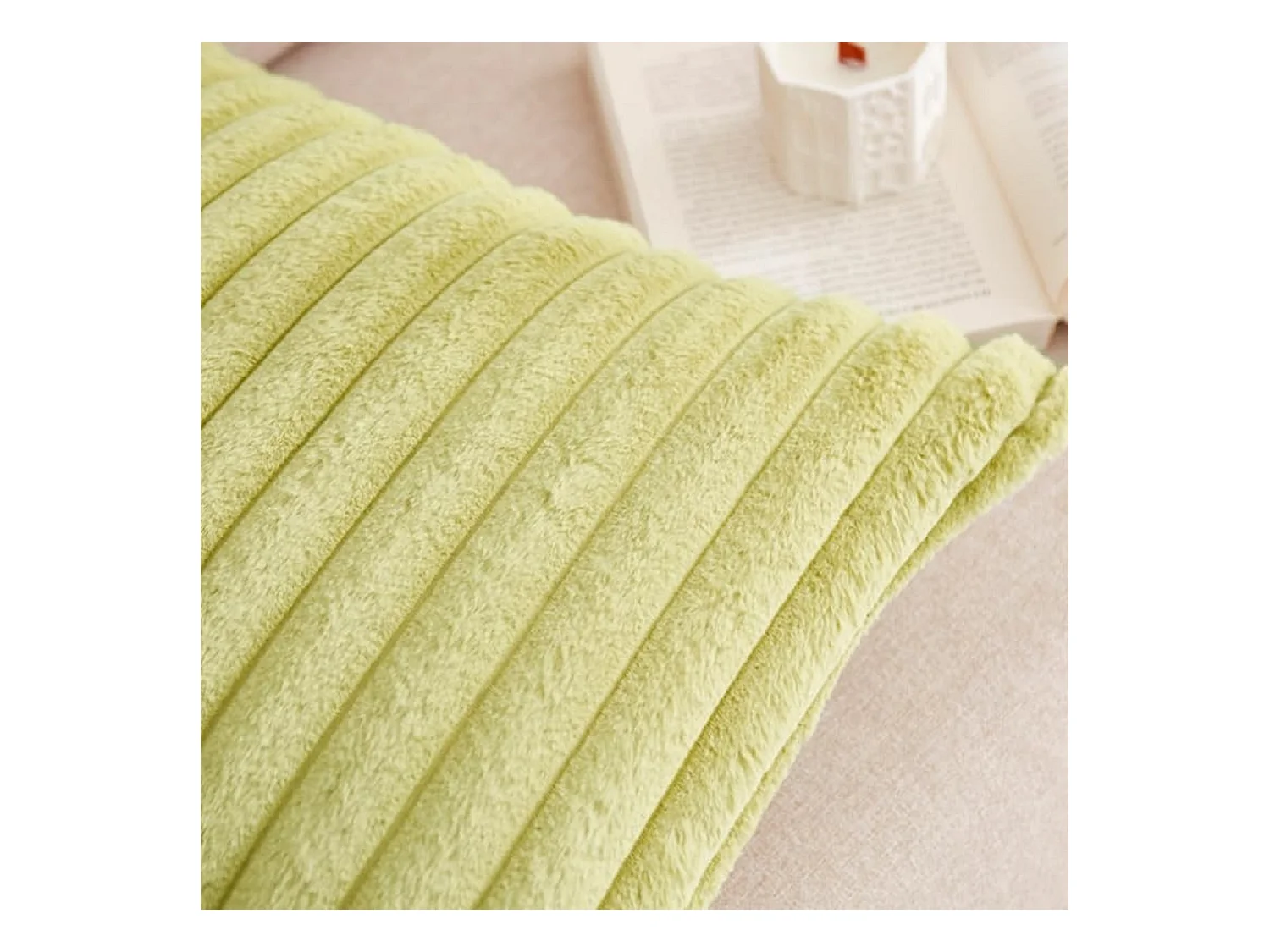 Lot 2 housses de coussin 45x45cm avec fermeture éclair velours doux pour canapé (Sans rembourrage)