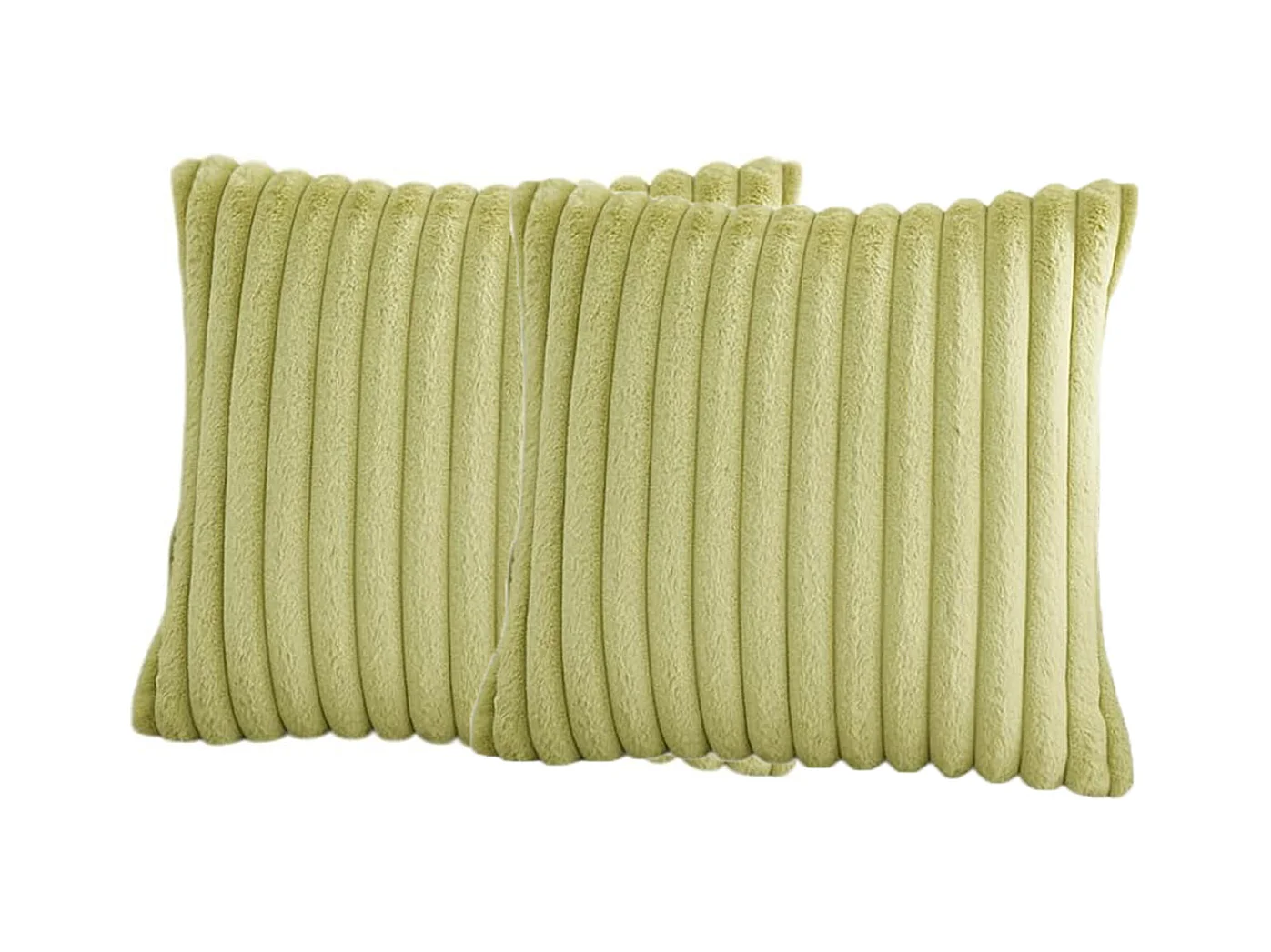 Lot 2 housses de coussin 45x45cm avec fermeture éclair velours doux pour canapé (Sans rembourrage)