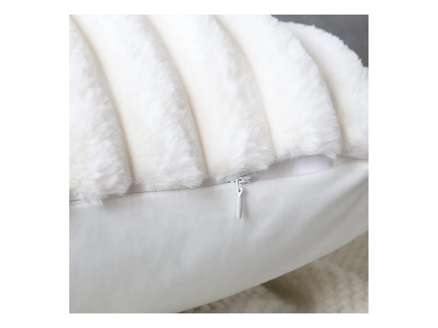 Lot 2 housses de coussin velours 45x45cm coton fermeture éclair salon (Sans rembourrage)