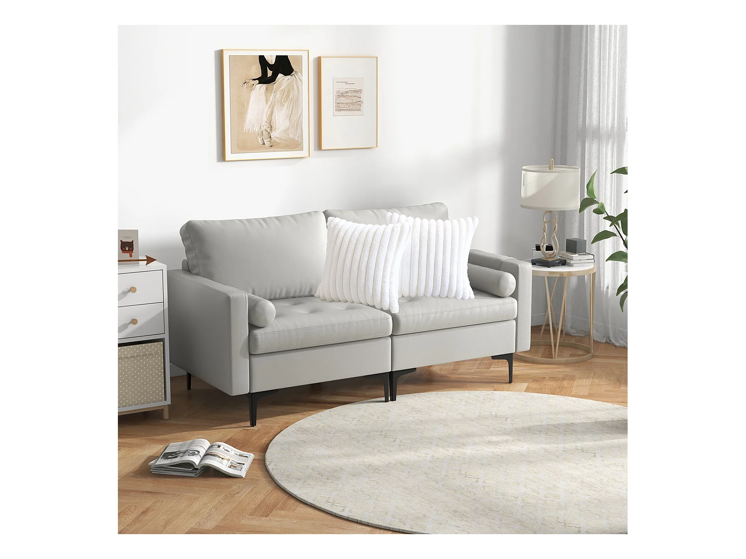 Lot 2 housses de coussin velours 45x45cm coton fermeture éclair salon (Sans rembourrage)