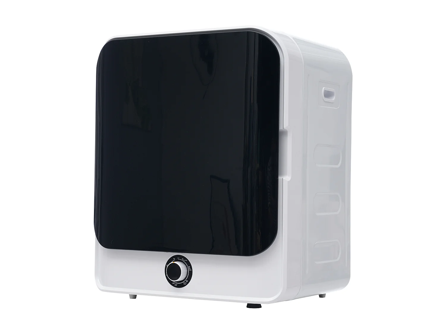 Sèche linge 49.5x43.5x59.5 cm, 5 programmes, protection contre la surchauffe, fixation murale, ABS et inox, blanc