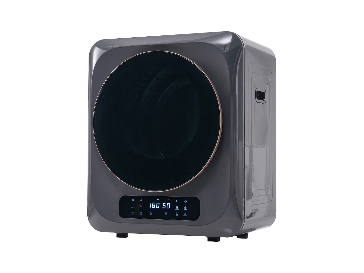 Armoire de séchage 48x40x58cm 850W Six modes de séchage Lampe UV à désinfecter Montage mural Écran LED Matériel Plastic noir