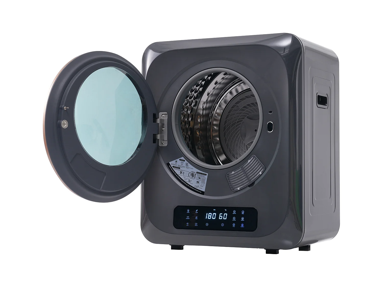 Armoire de séchage 48x40x58cm 850W Six modes de séchage Lampe UV à désinfecter Montage mural Écran LED Matériel Plastic noir