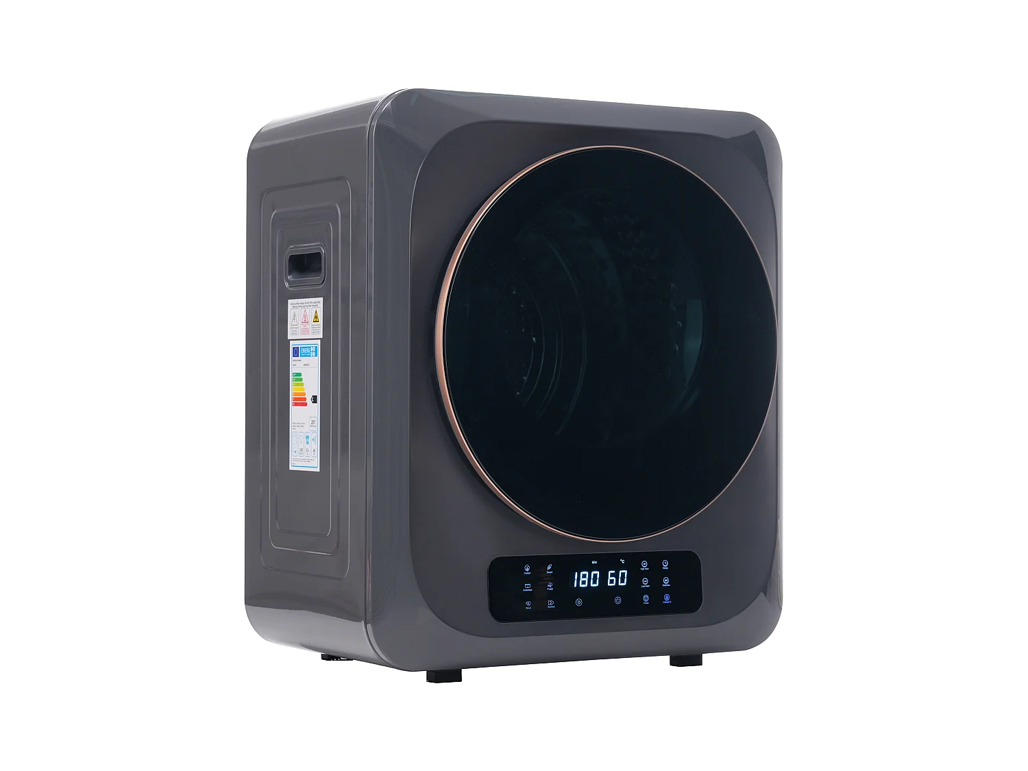 Armoire de séchage 48x40x58cm 850W Six modes de séchage Lampe UV à désinfecter Montage mural Écran LED Matériel Plastic noir