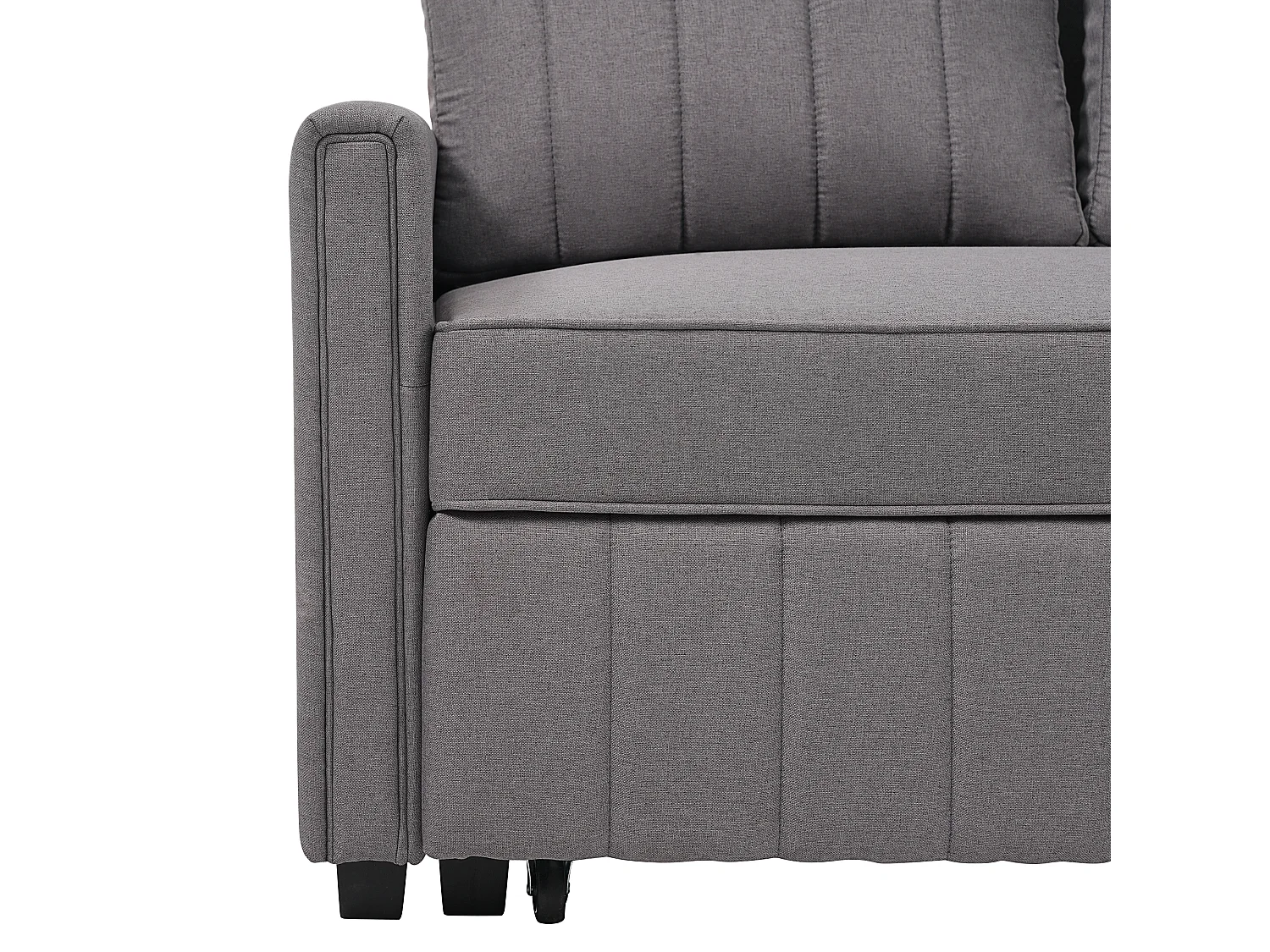 Canapé 2 places convertible 127x180x57 cm avec dossier réglable matériau en mousse en gris pout salon