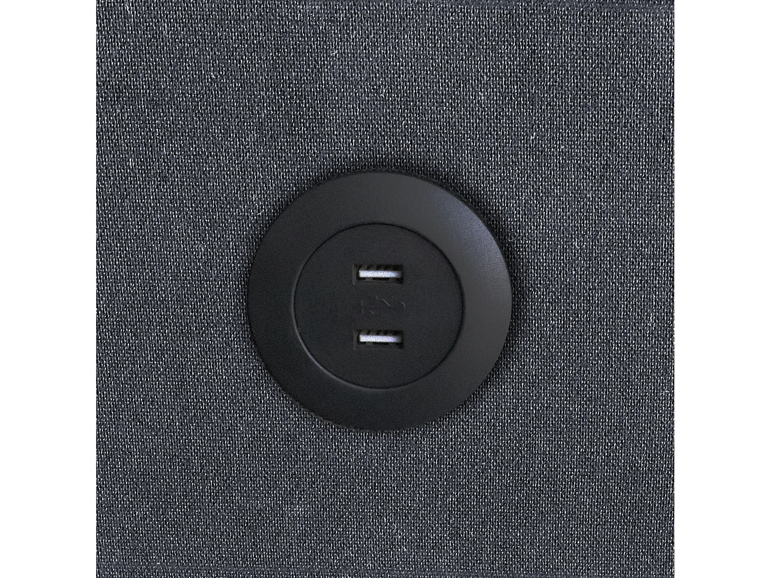 Canapé convertible 142x85x83 cm, 3-en-1, dossier réglable, ports USB, poches d’accoudoirs, tissu coton lin gris