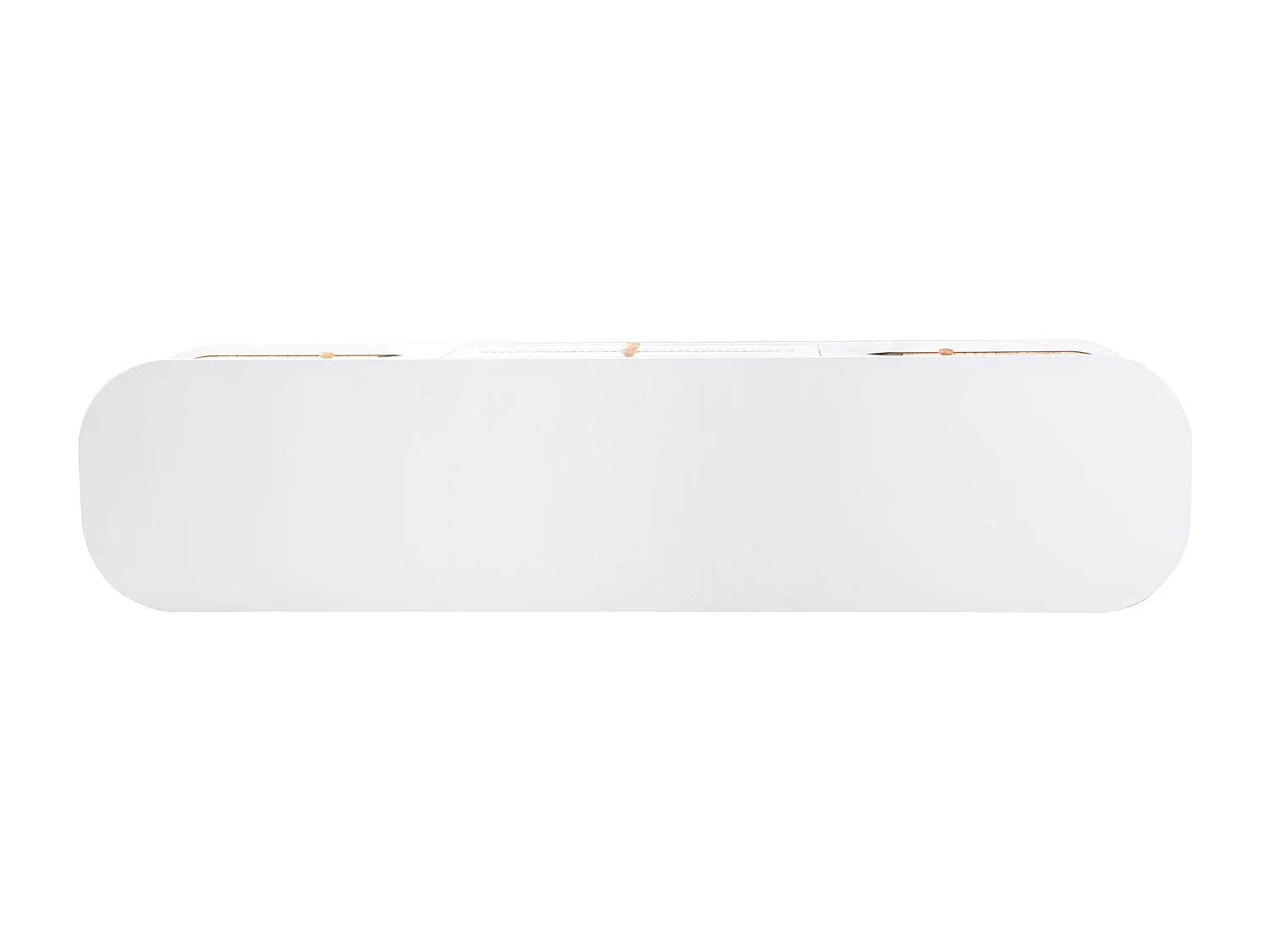 TV kast 170x39.5x46cm met deuren laden en rotan zijkanten van witte MDF brengen Materiaal MDF Wit