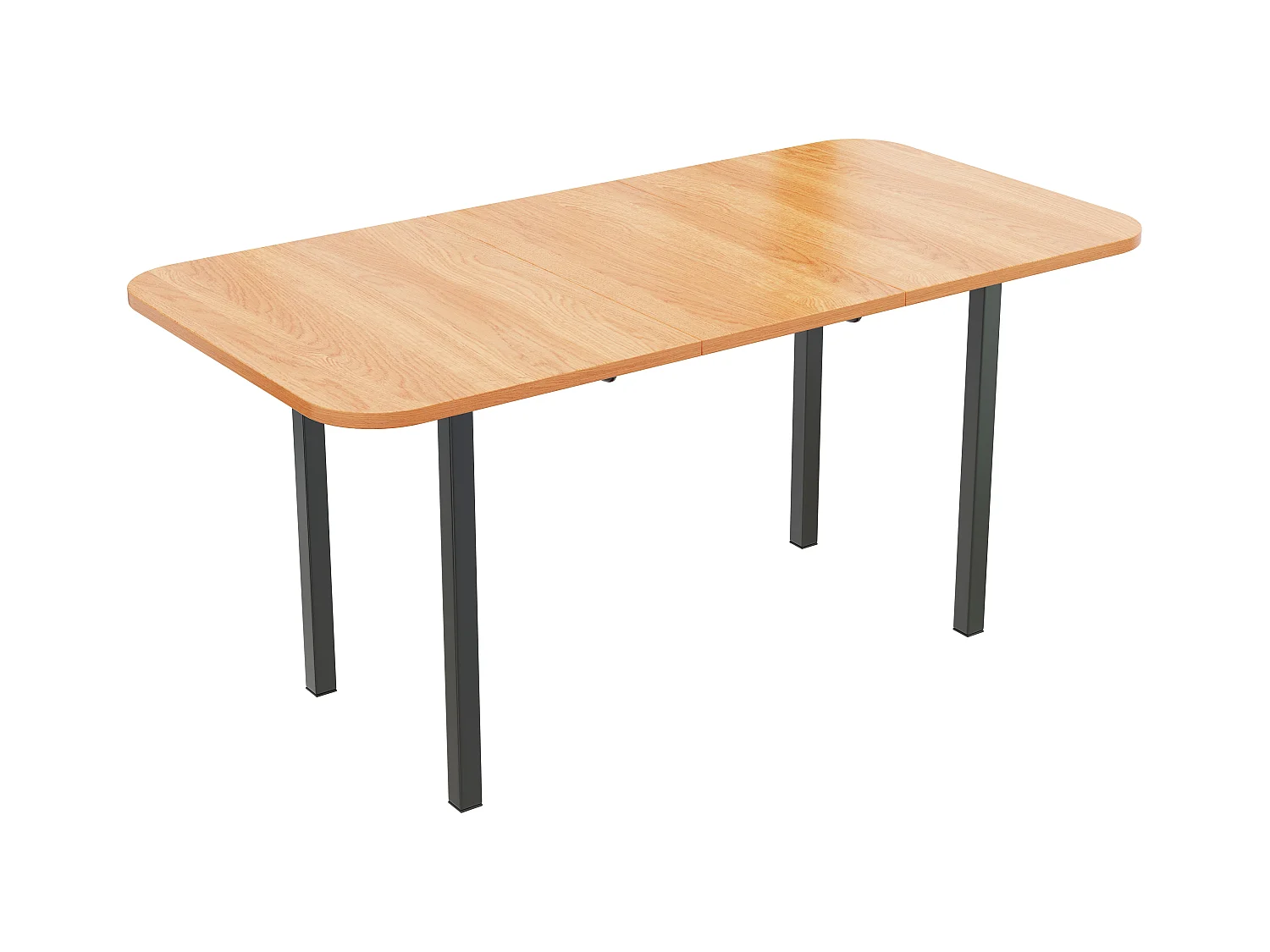 Uitschuifbare eettafel 120-160x80x75 cm Minimalistisch versterkt aluminium Natuurlijke kleur Voor 4-6 personen